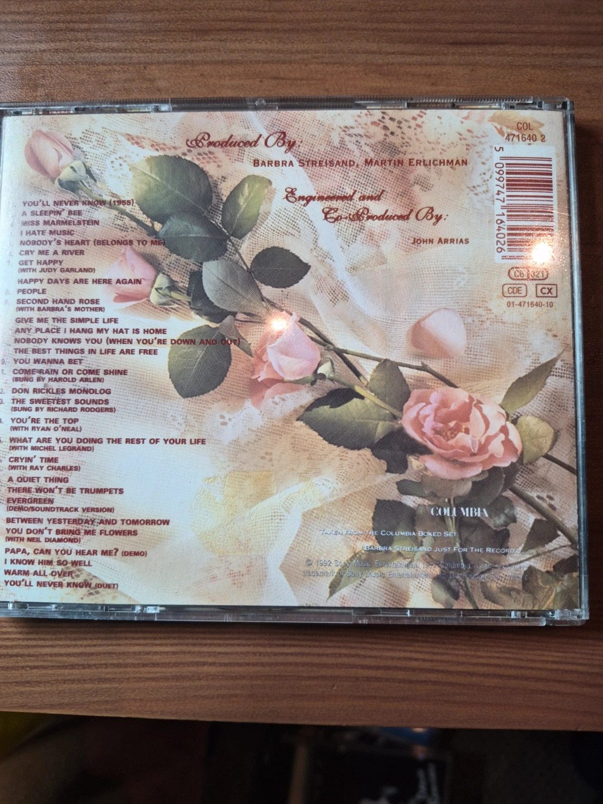 Cd audio barbra Streisand(just for the record) 2