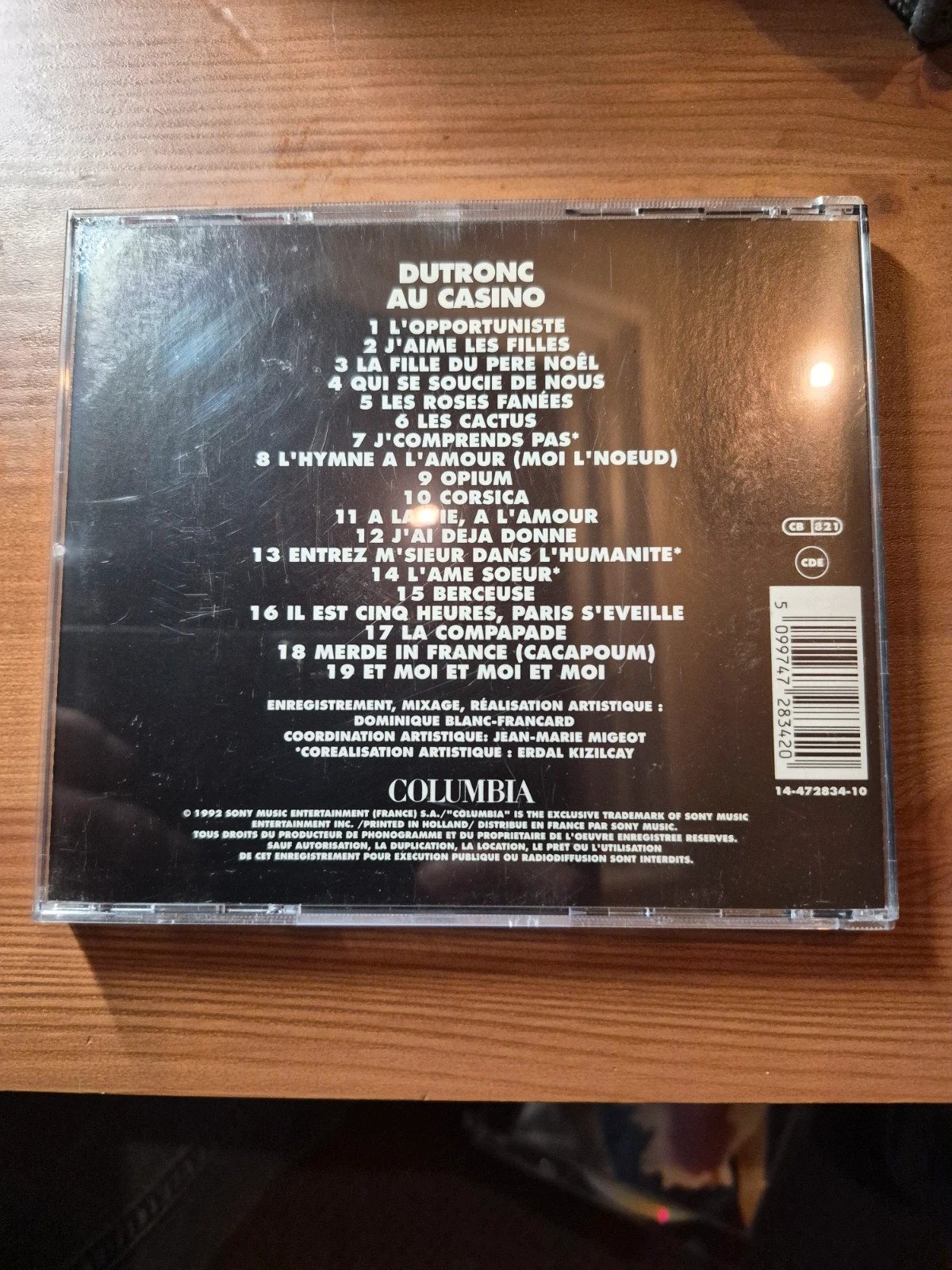 Cd audio Jacques Dutronc (au casino) 2