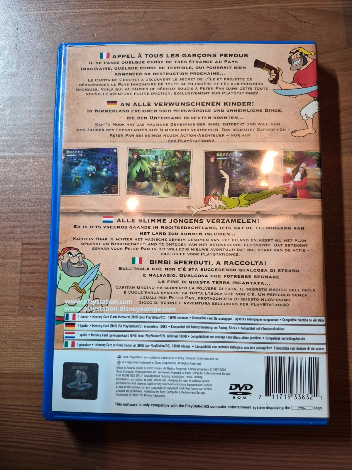 Jeu Peter pan poir PS2 complet 2