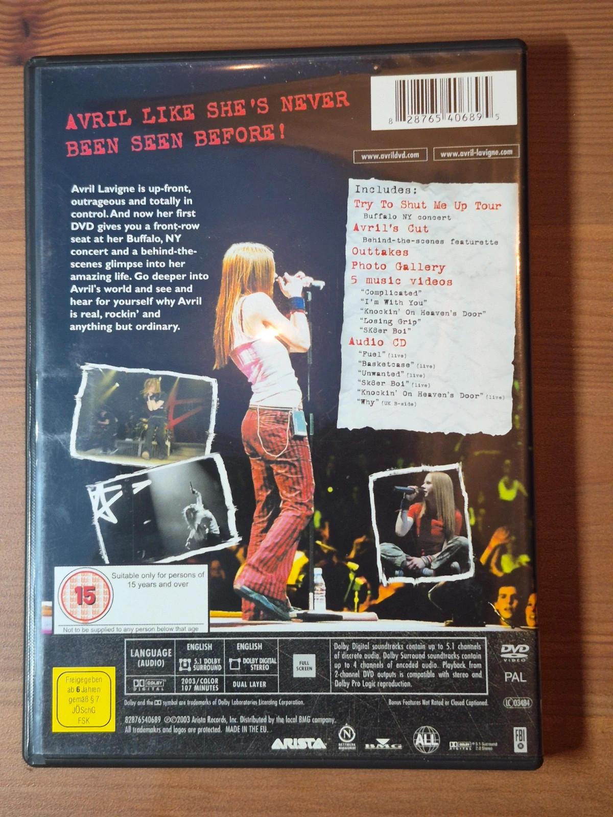 Dvd Avril Lavigne my world 2
