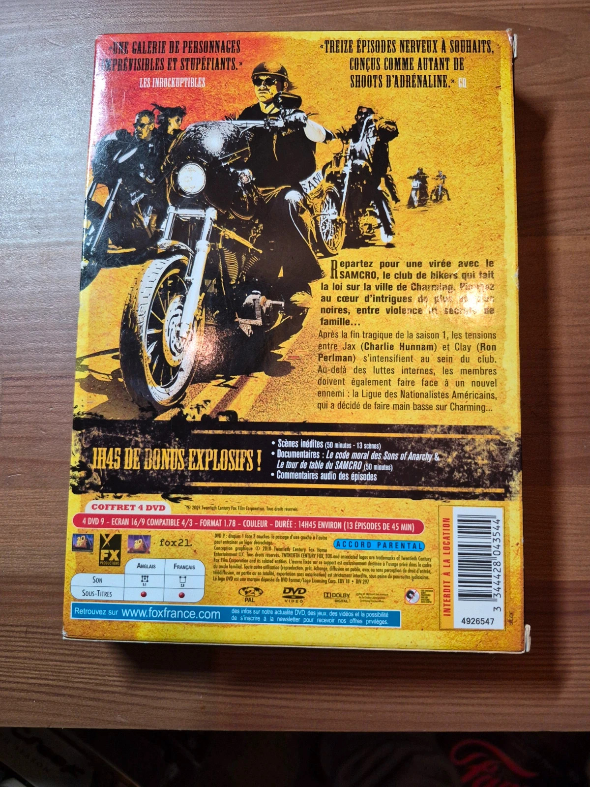 Coffret Dvd sons of anarchy saison 2 2