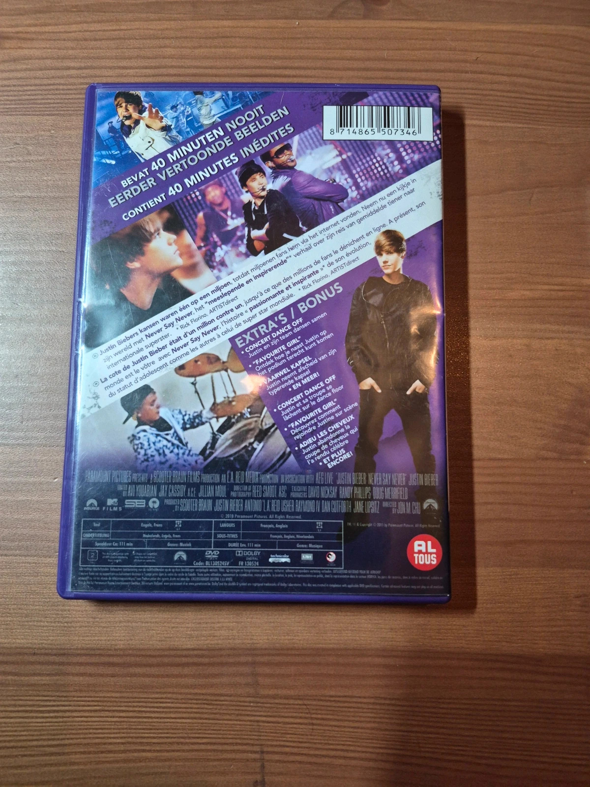 Dvd +Cd audio Justin Bieber (Never say never) 3