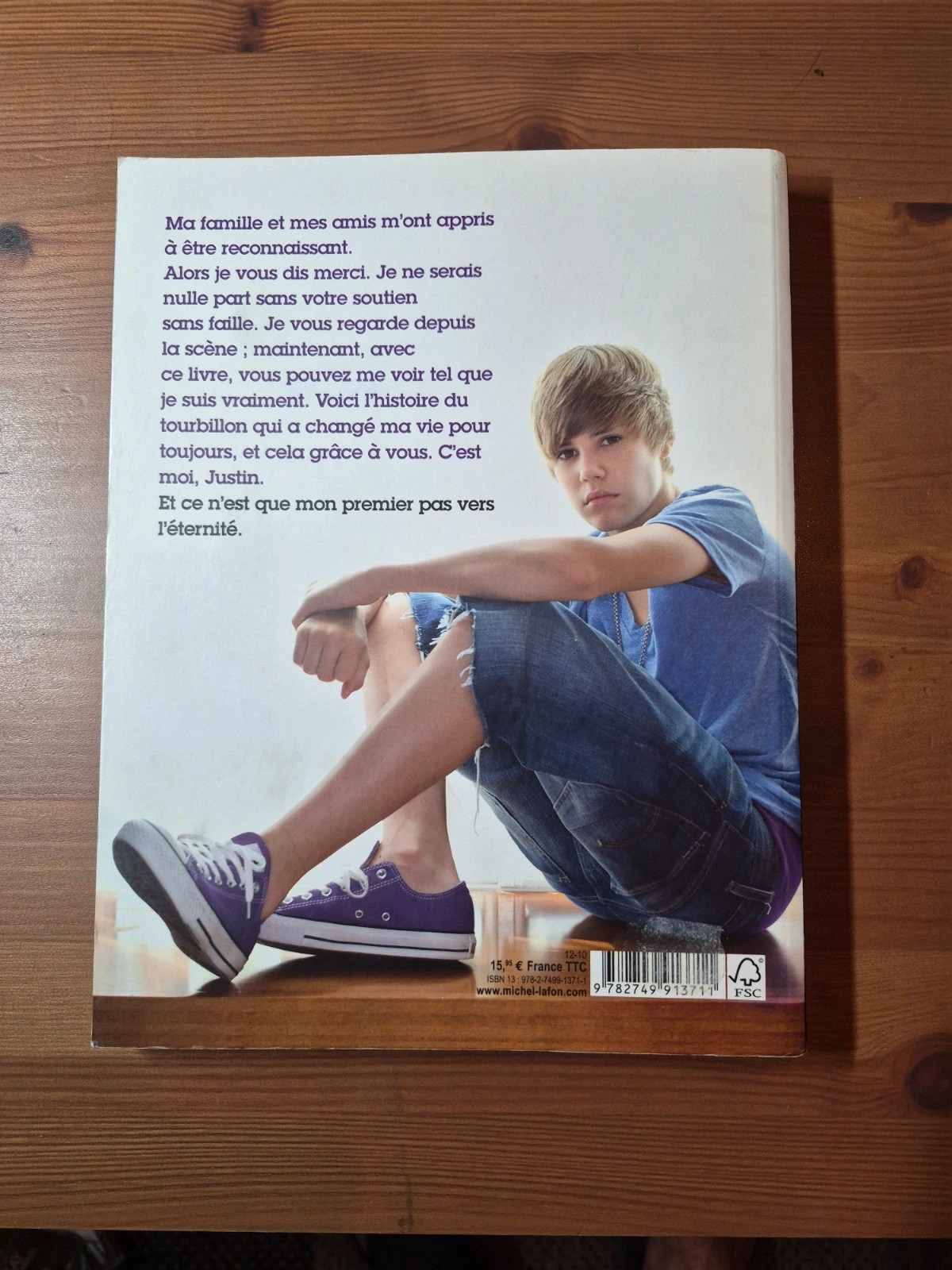 Livre Justin Bieber (mon histoire) 2