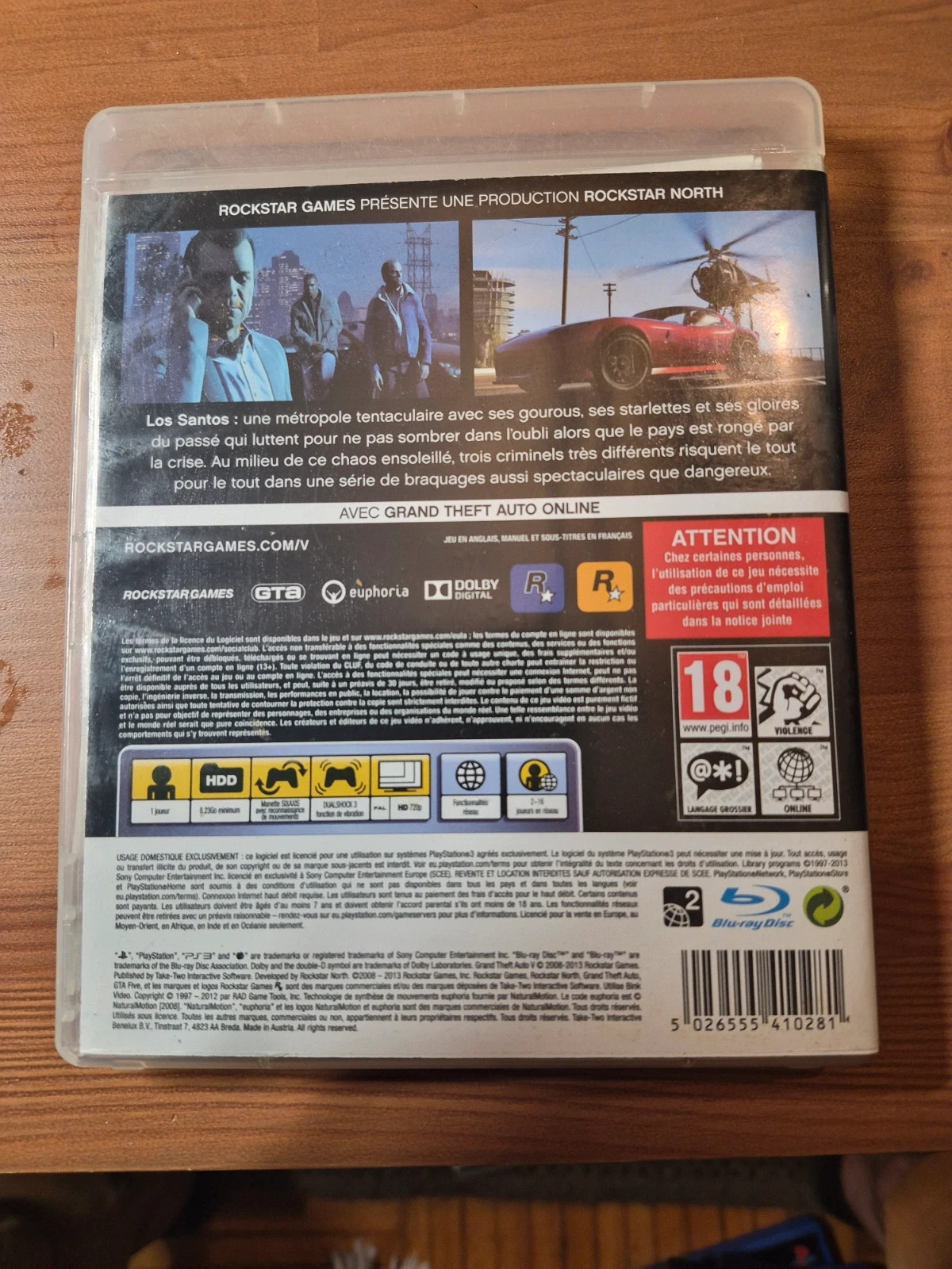 Jeu Grand Theft Auto V pour PS3 complet 2