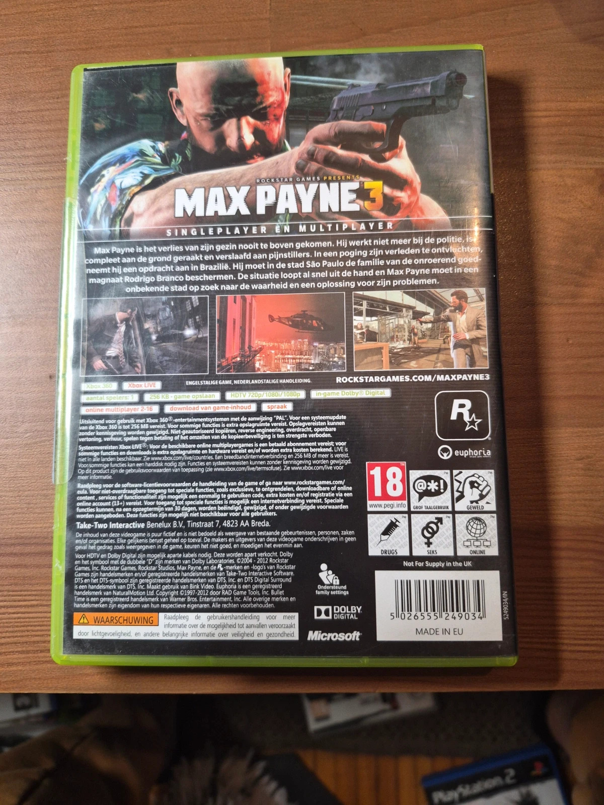 Jeu Max Payne 3 Xbox 360 complet 2