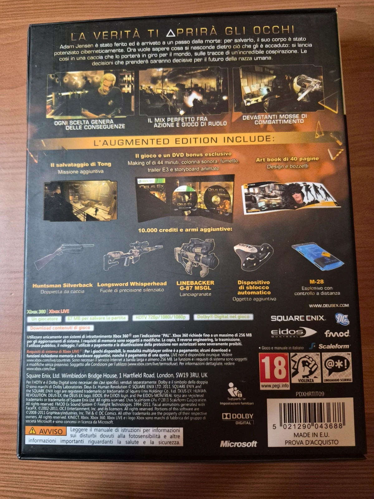 Jeu Deus Ex augmented édition Italienne 🇮🇹 complet 2