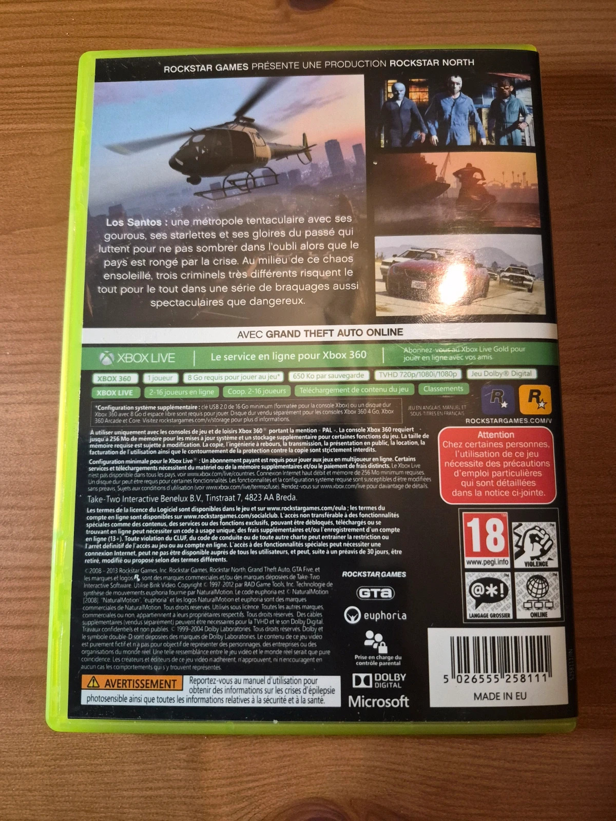 Jeu Grand Theft Auto V pour xbox 360 complet 2