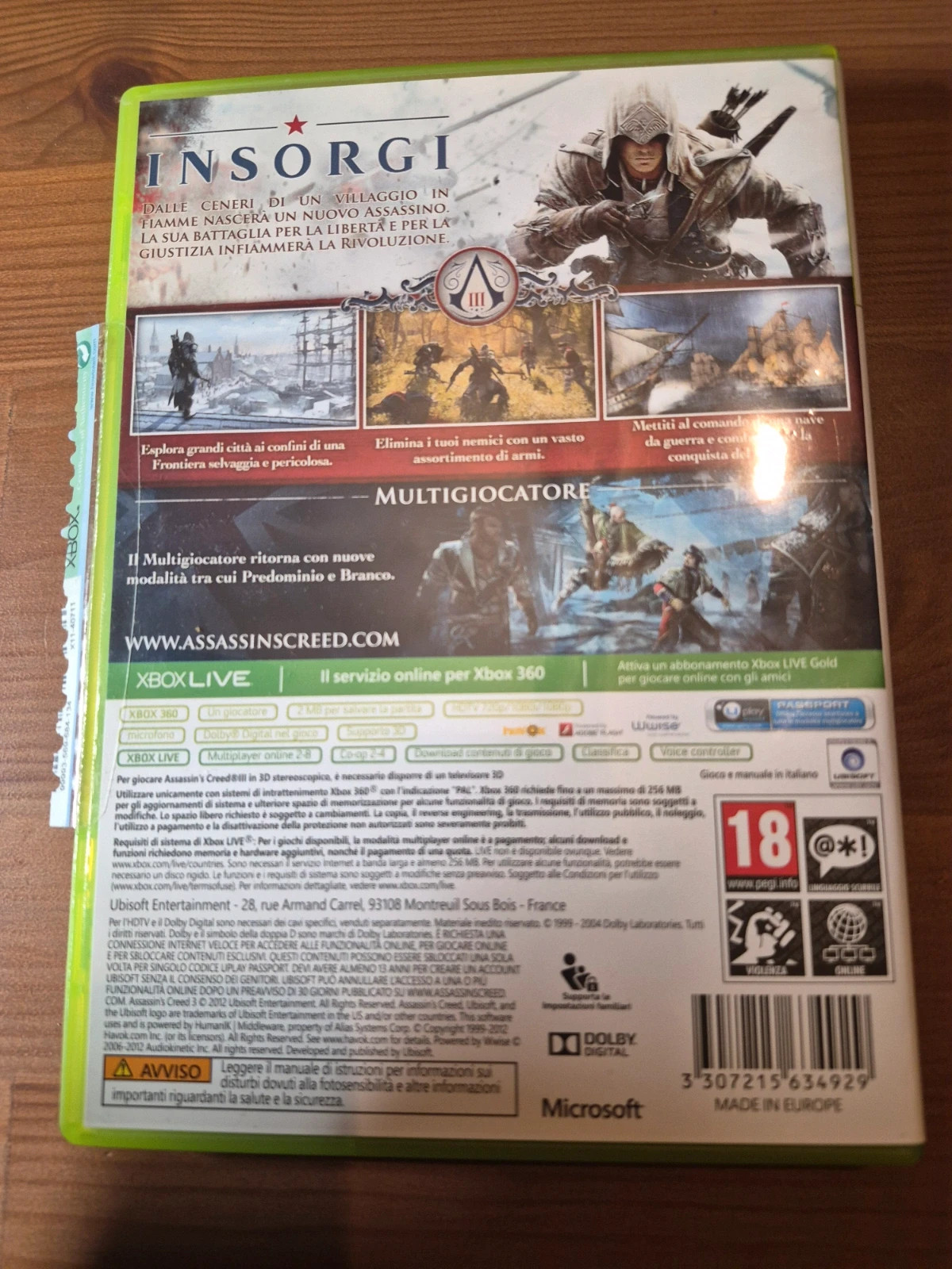 Jeu Assasin’s creed 3 pour xbox 360 complet 2