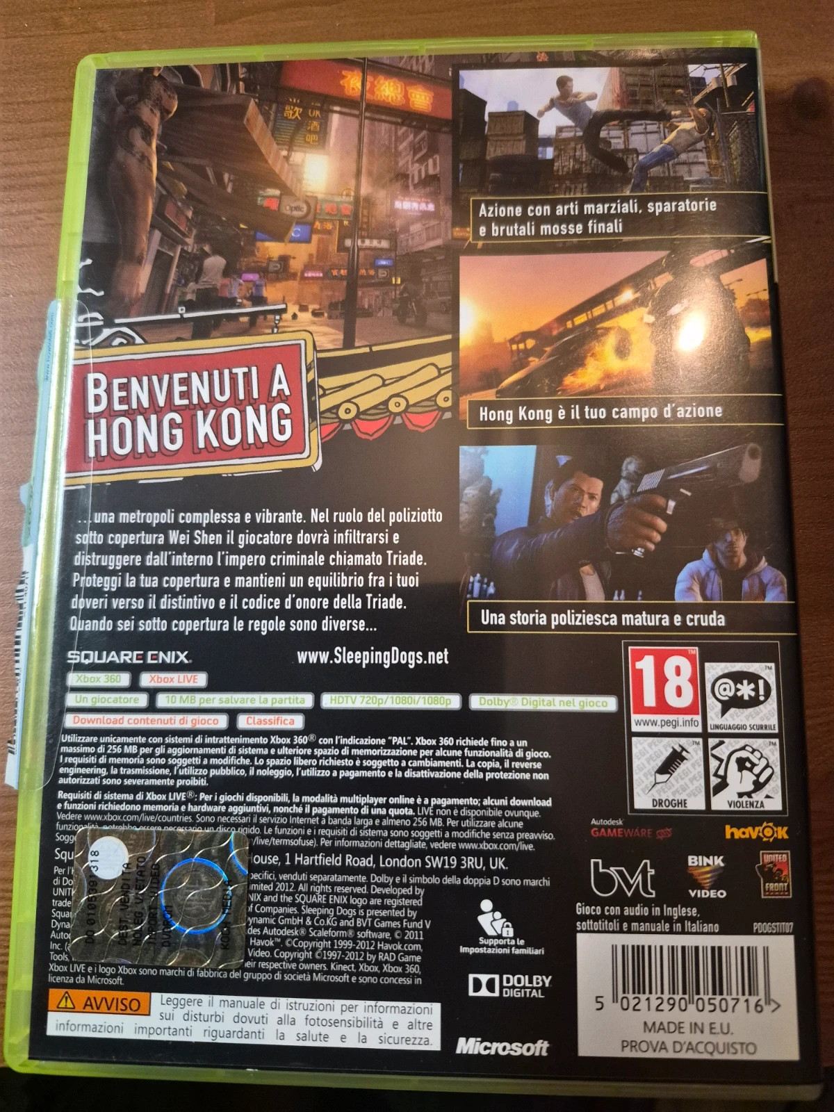 Jeu Sleeping Dogs xbox 360 édition Italienne 🇮🇹 complet 2