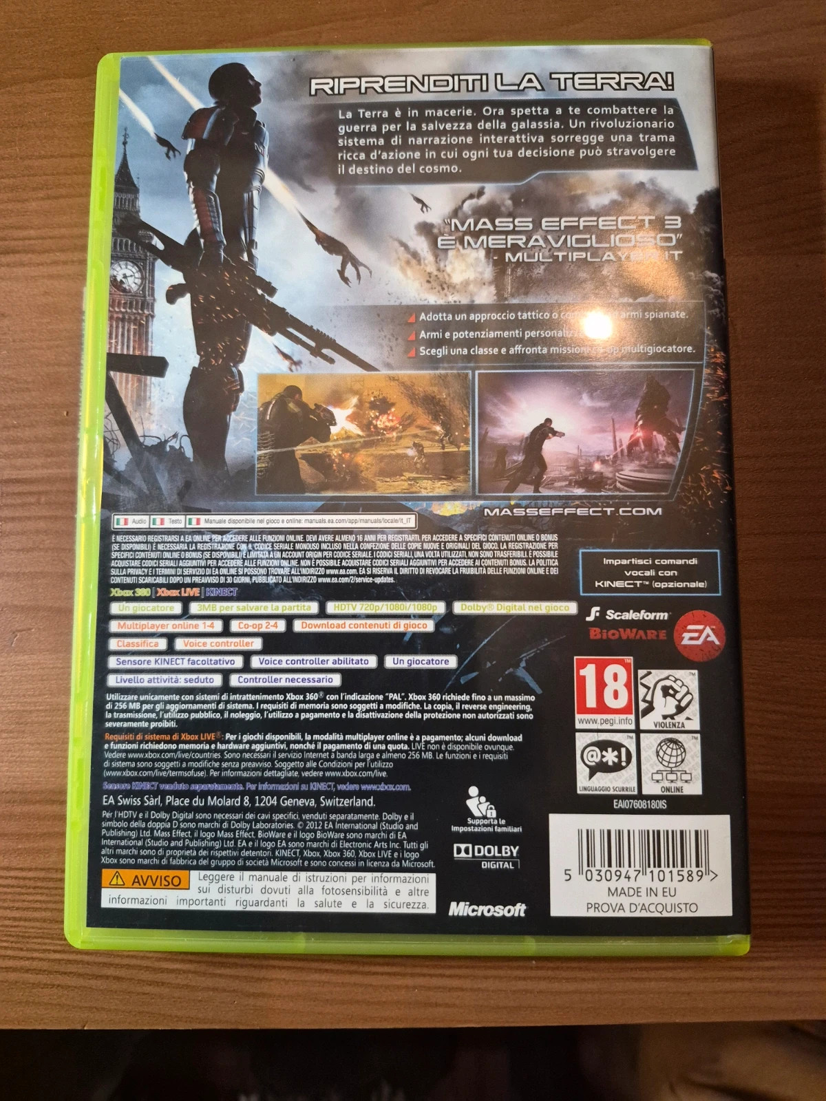 Jeu Mass Effect 3 pour xbox 360 2