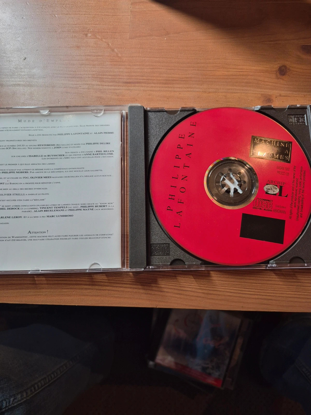 Cd audio Philippe lafontaine (machine a larmes) 3
