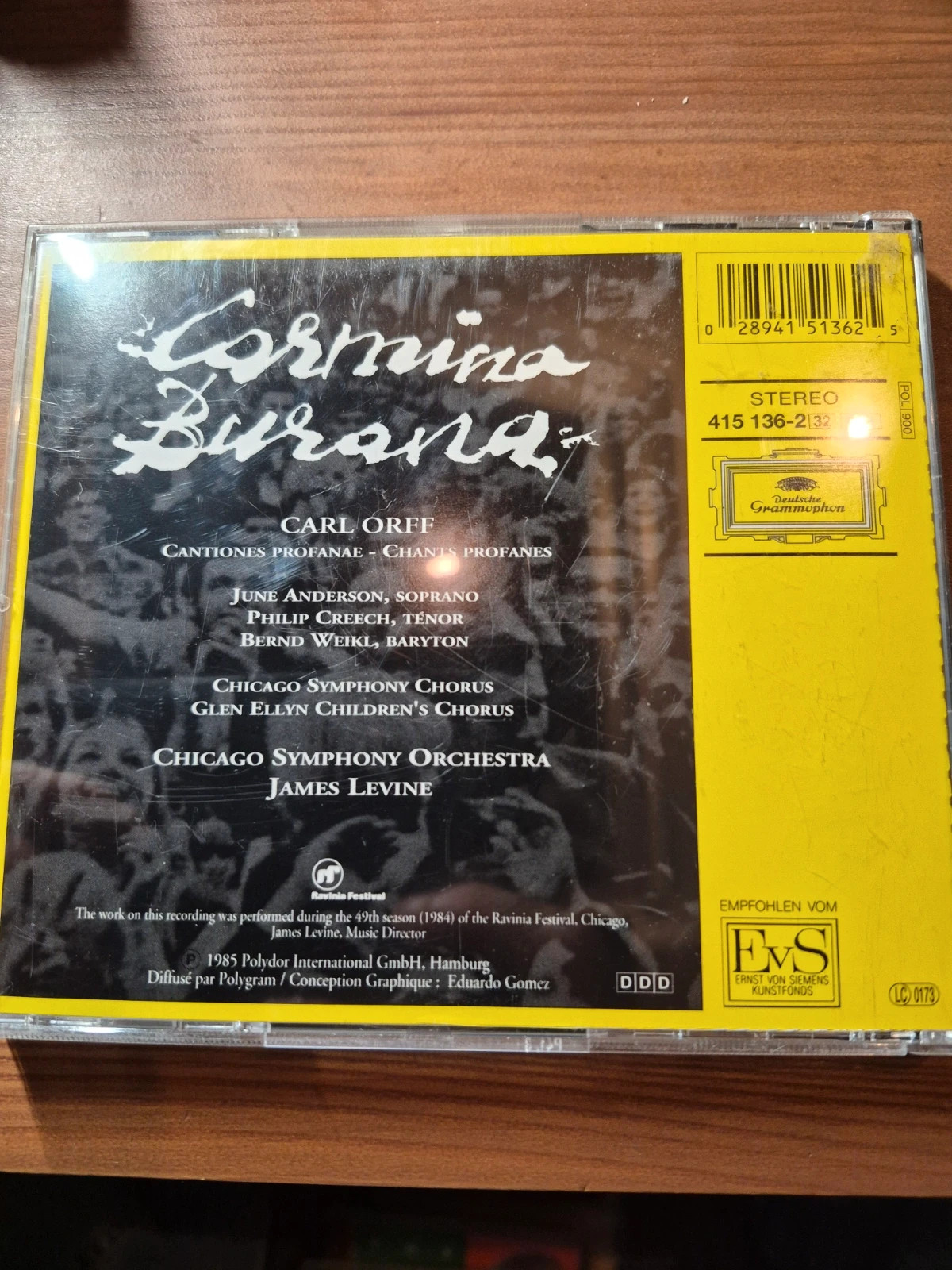 Cd audio Carmina Burana 2