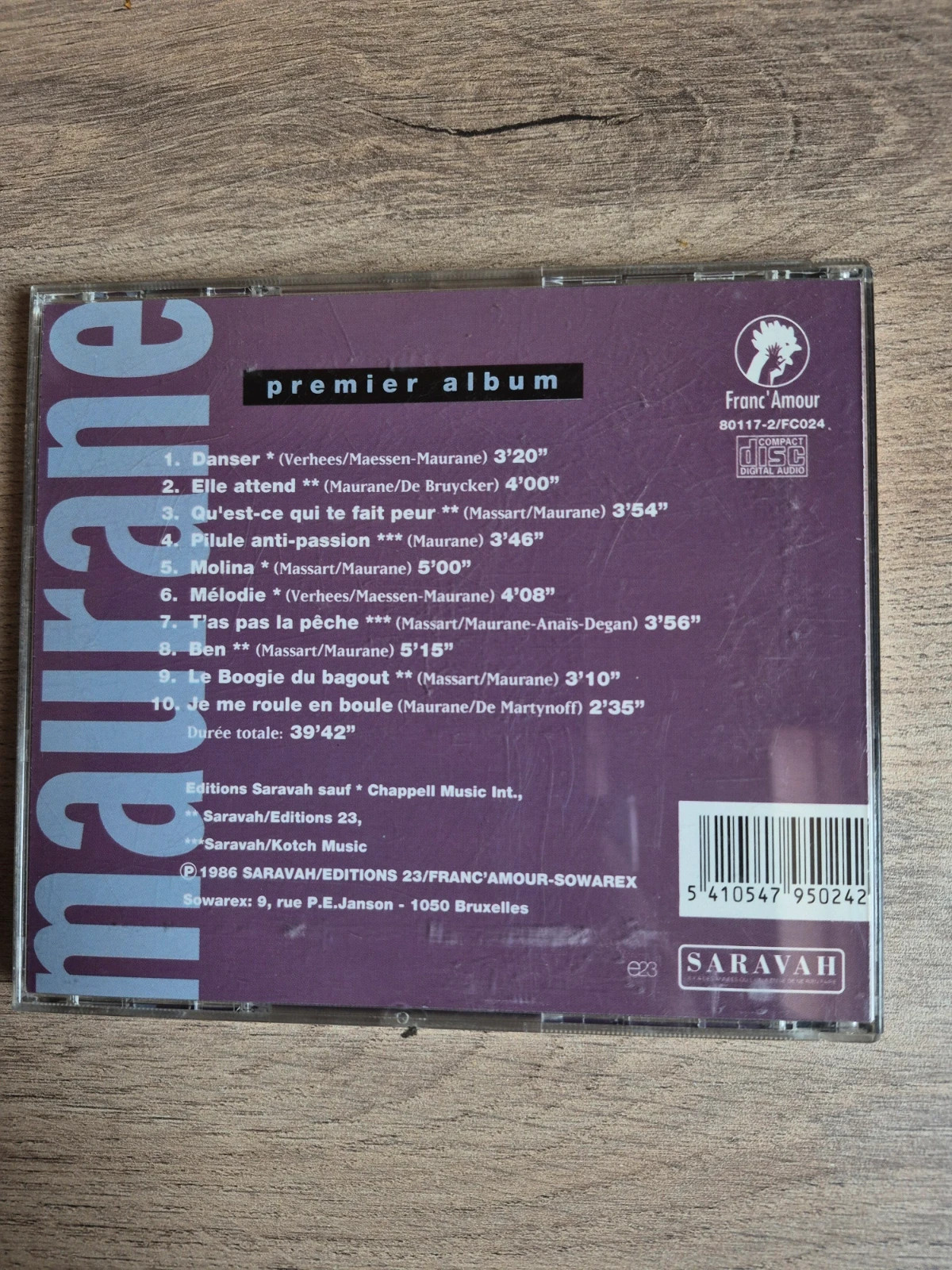 Cd audio Maurane (danser) 2