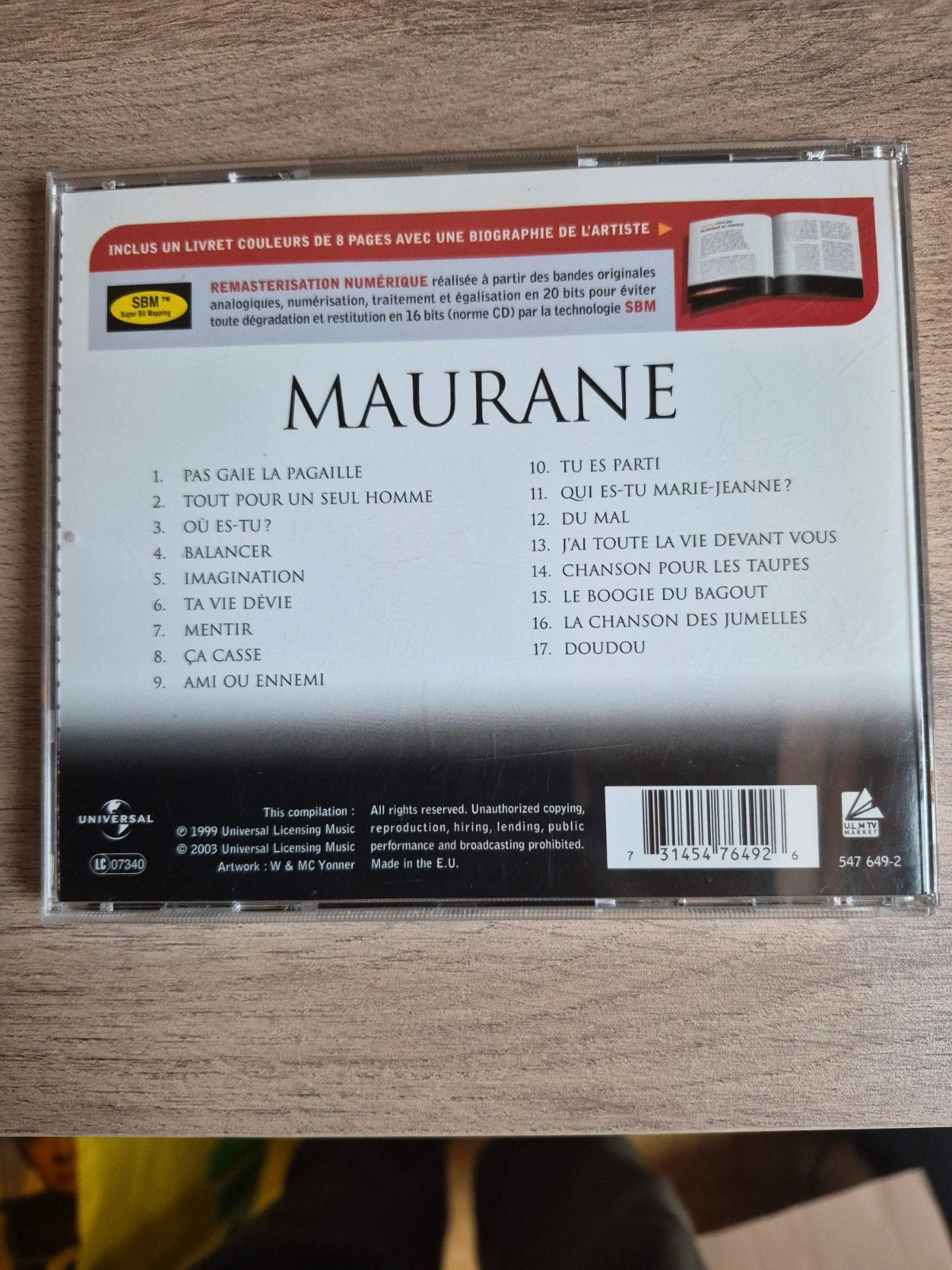 Cd audio Maurane (Master serie) 2