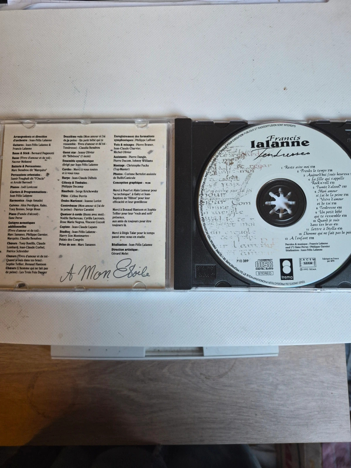 Cd audio Francis Lalanne(tendresses) 3