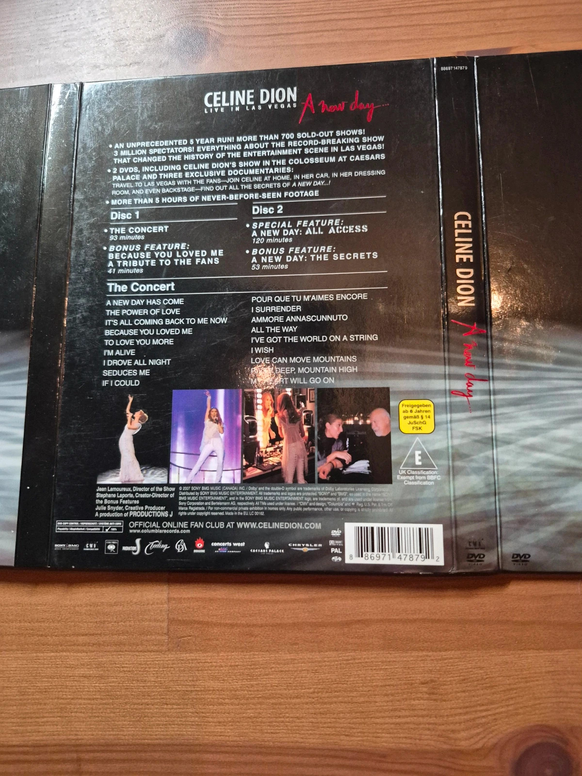 Coffret dvd Céline dion live in vegas 2