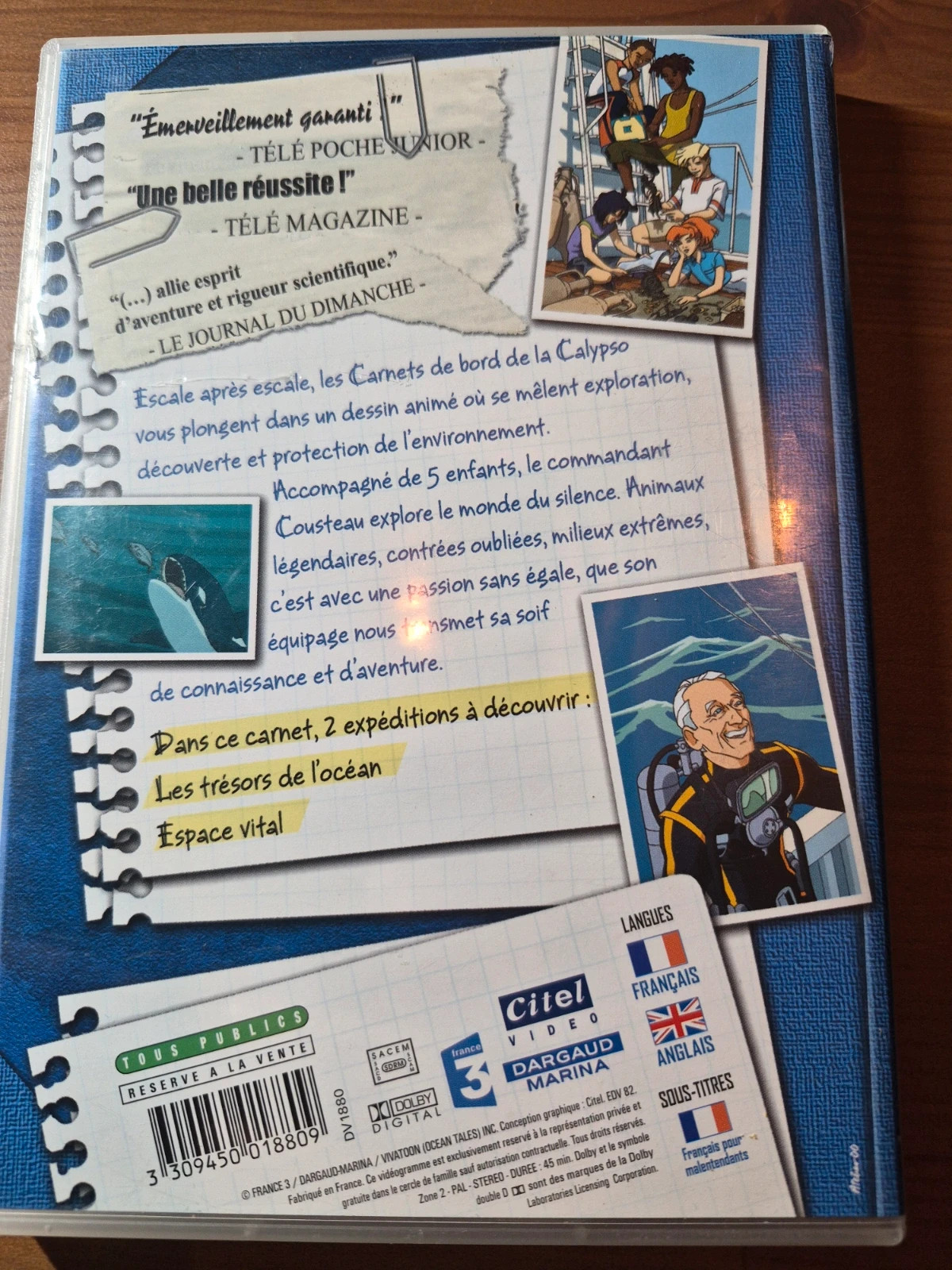 Dvd Les carnet de bord du commandant cousteau 2