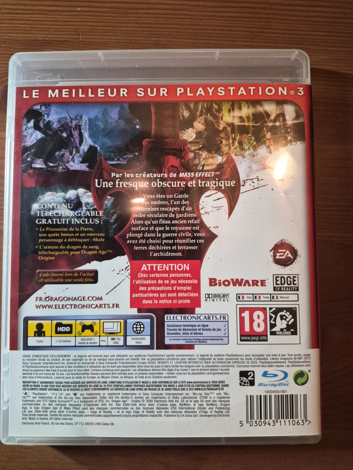 Jeu Dragon Age Origins pour PS3 2