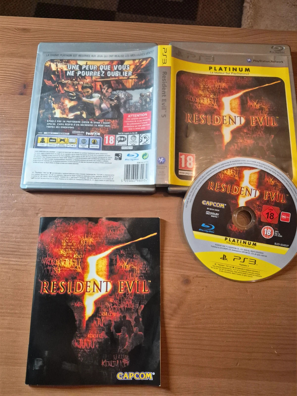 Jeu Resident Evil 5 version platinum PS3 5
