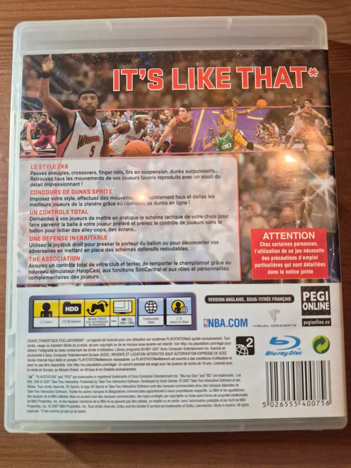 Jeu Nba 2k8 pour PS3 2