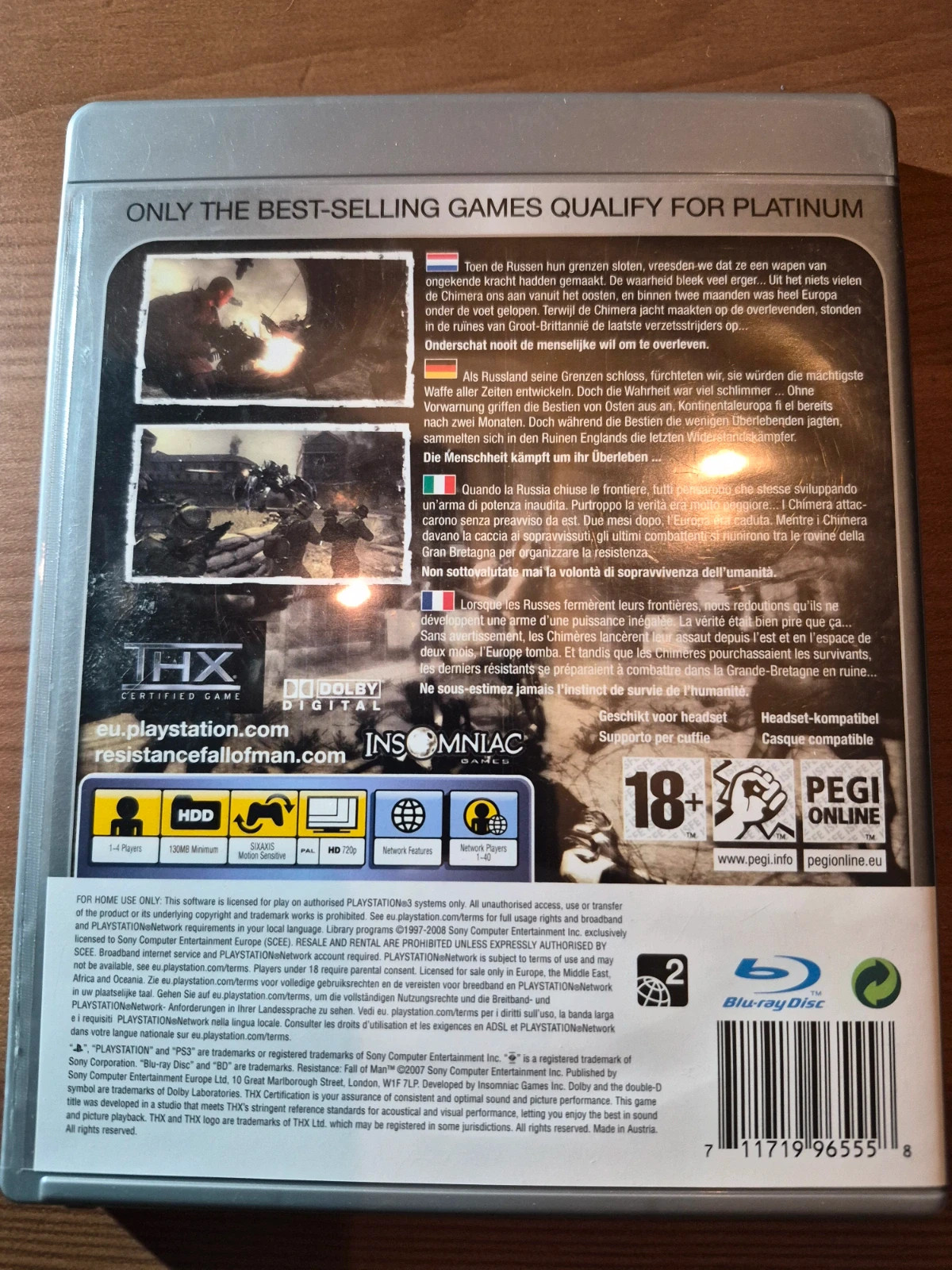 Jeu Resistance version platinum pour PS3 2