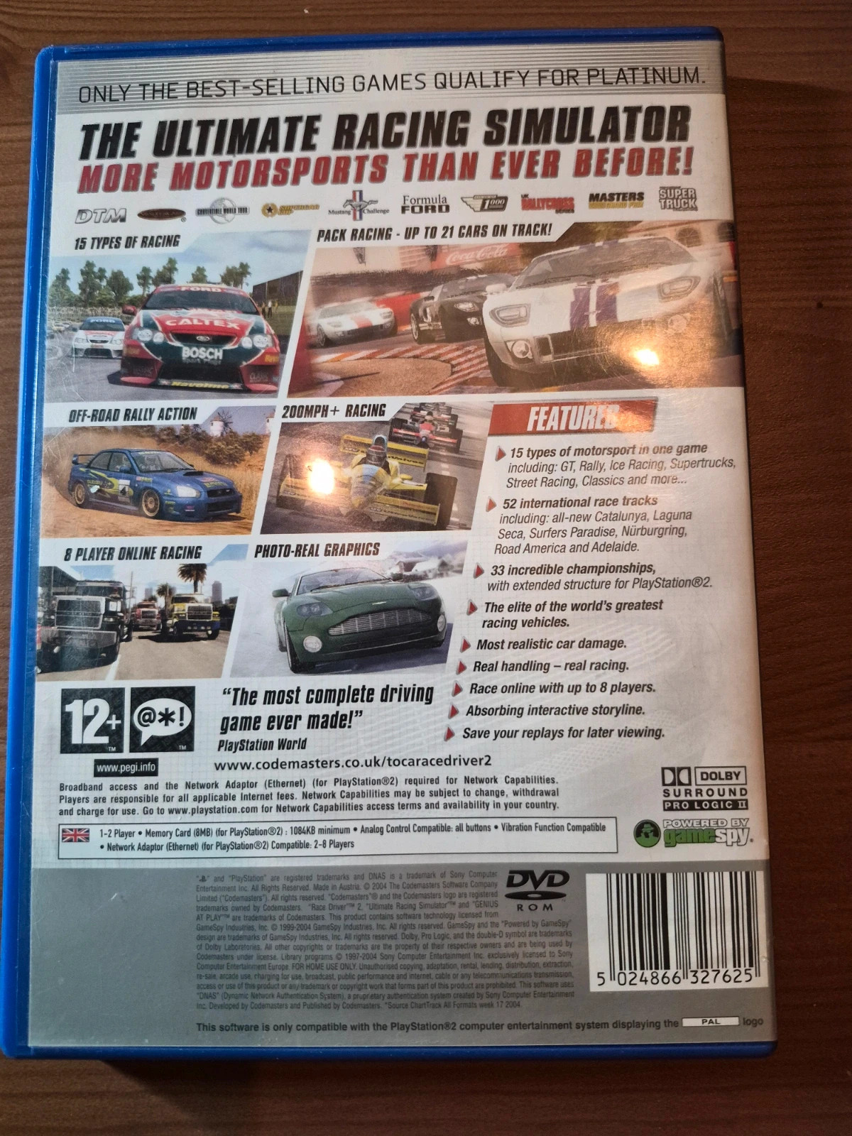 Jeu Toca race driver 2(anglais)pour PS2 2