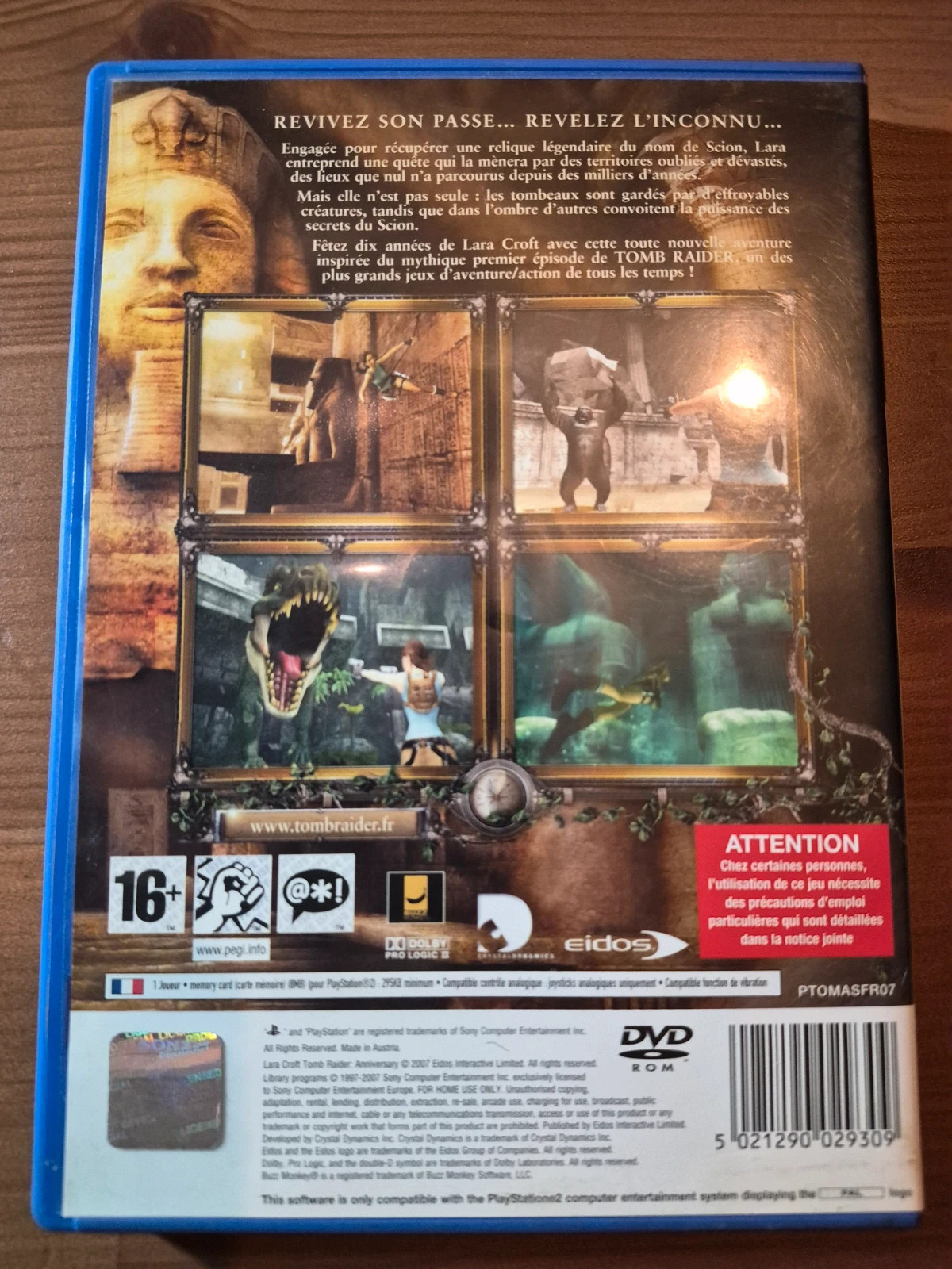 Jeu Tomb Raider anniversary pour PS2 2