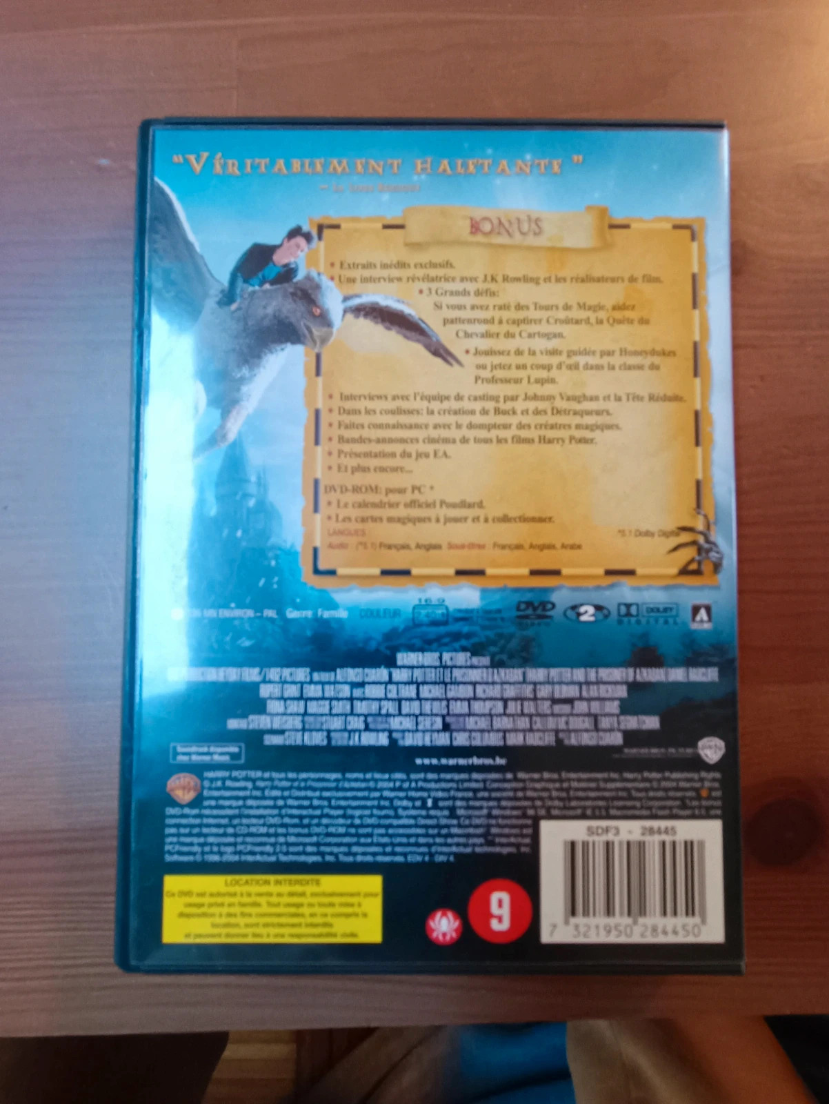 Dvd Harry Potter et le prisonnier d'Azkaban 2