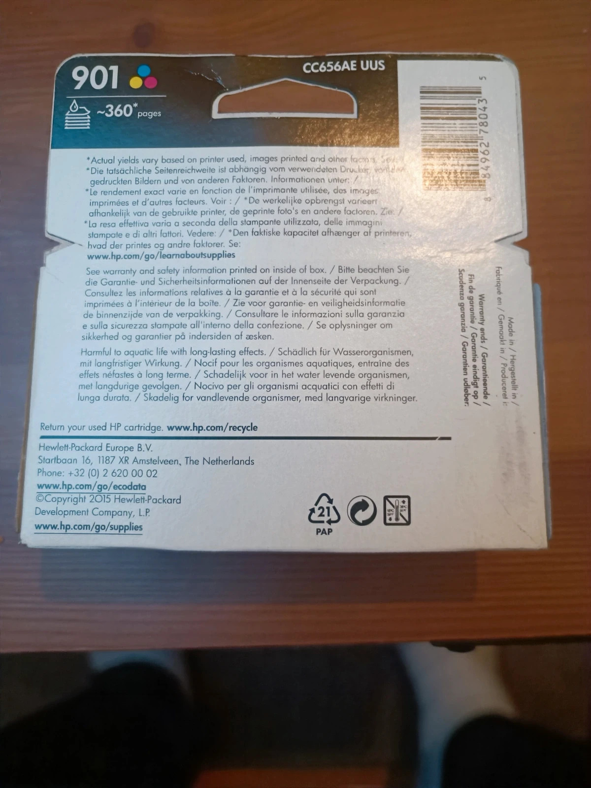 Cartouche d'encre HP 901 trois couleurs – HP 4