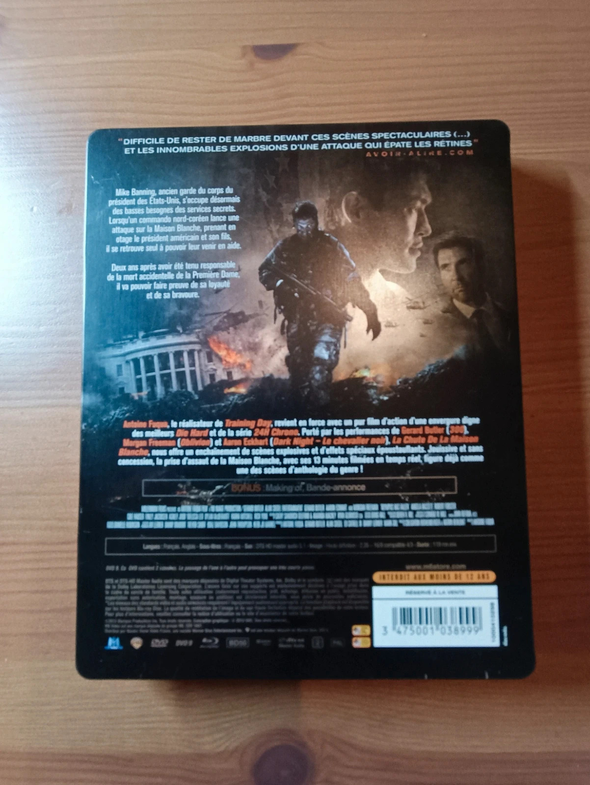 Blu-ray+Dvd La Chute de la maison blanche edition steelboock 2