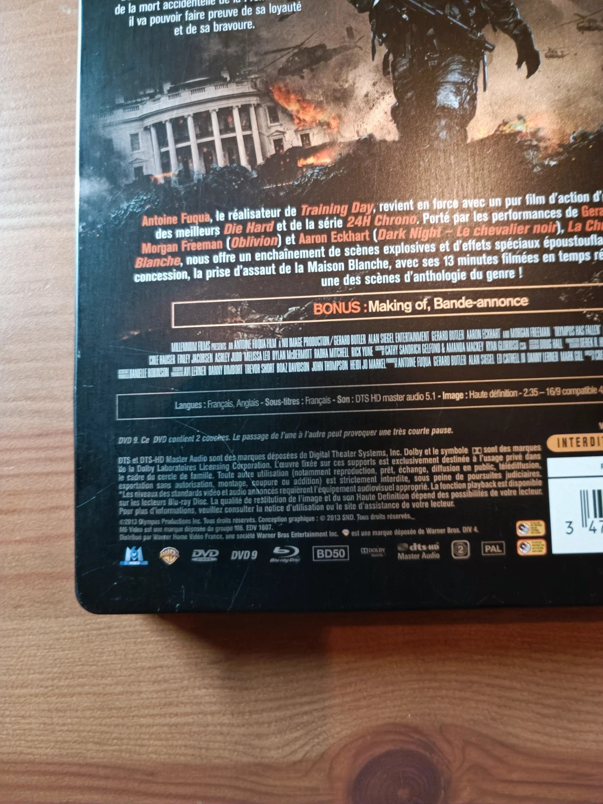 Blu-ray+Dvd La Chute de la maison blanche edition steelboock 3