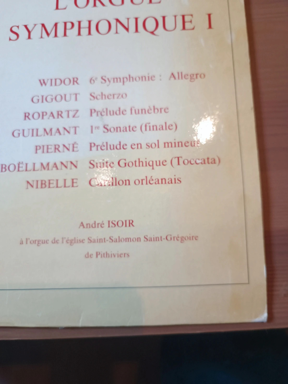 Vinyle le livre d' or de l' orgue francais 22 4
