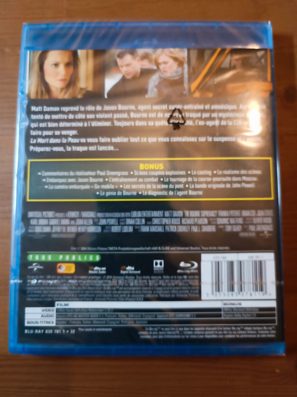 Blu-ray Jason Bourne la mort dans la peau sous blister 2