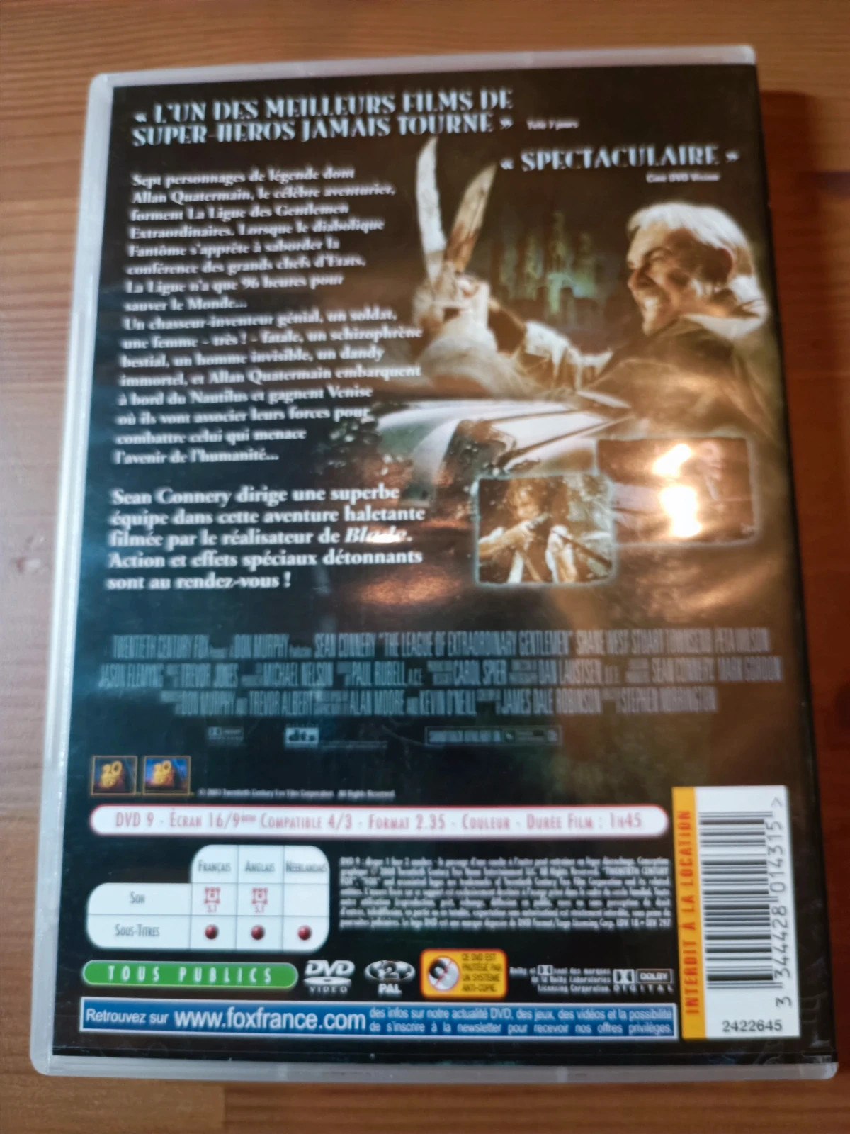 Dvd la ligue des gentlemen extraordinaires 2