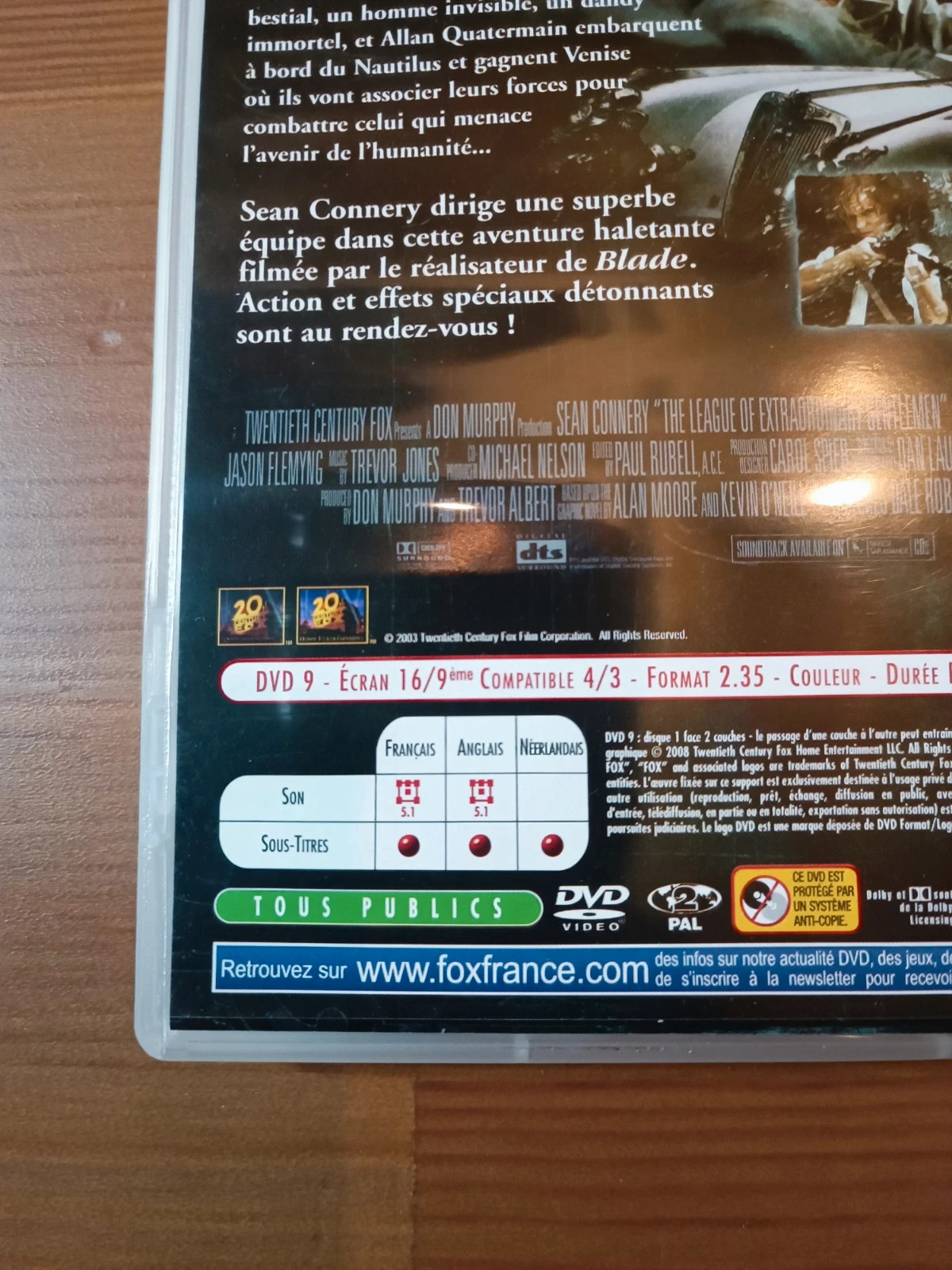 Dvd la ligue des gentlemen extraordinaires 3