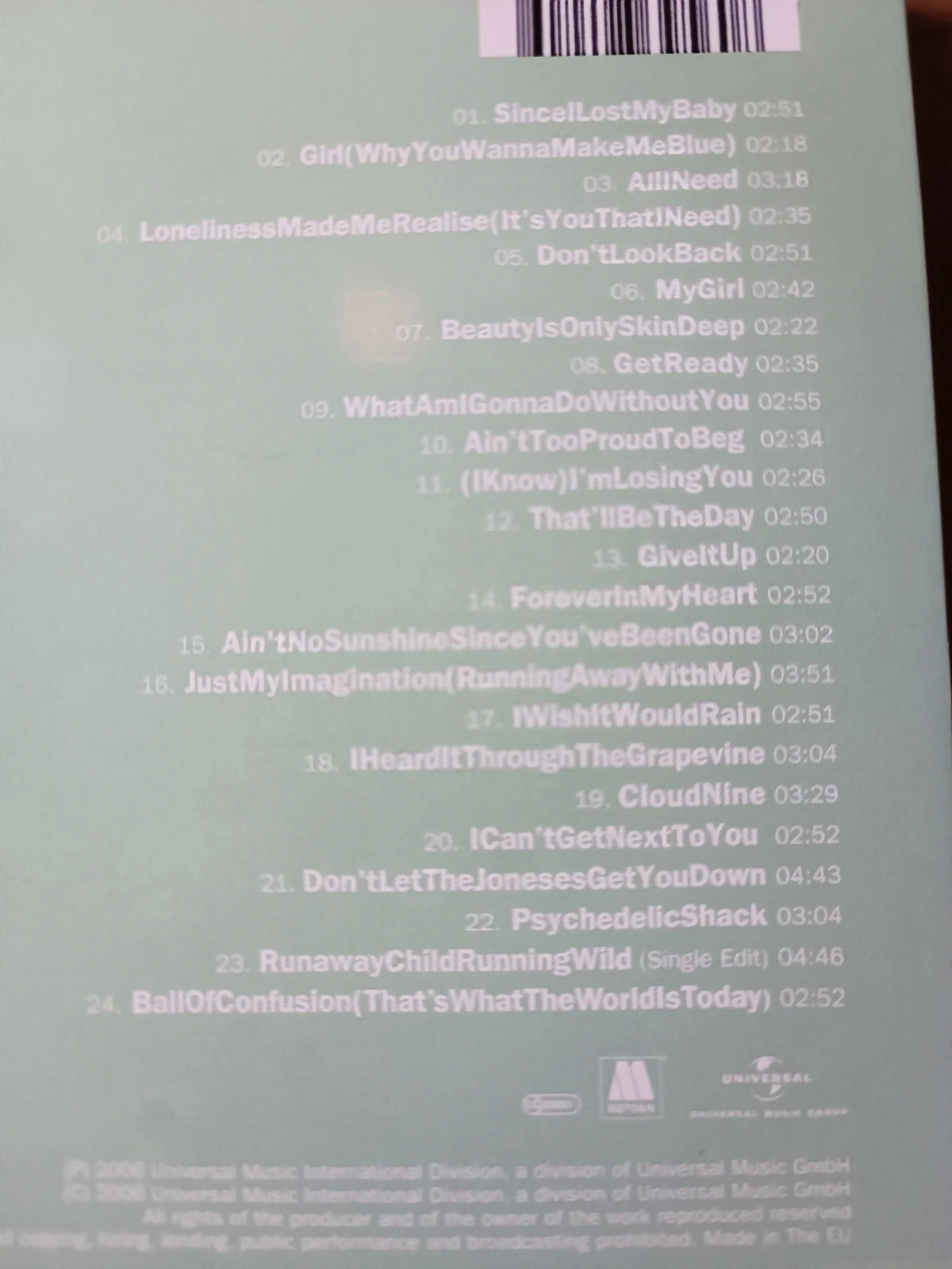 Cd Soul Legends The Temptations 2