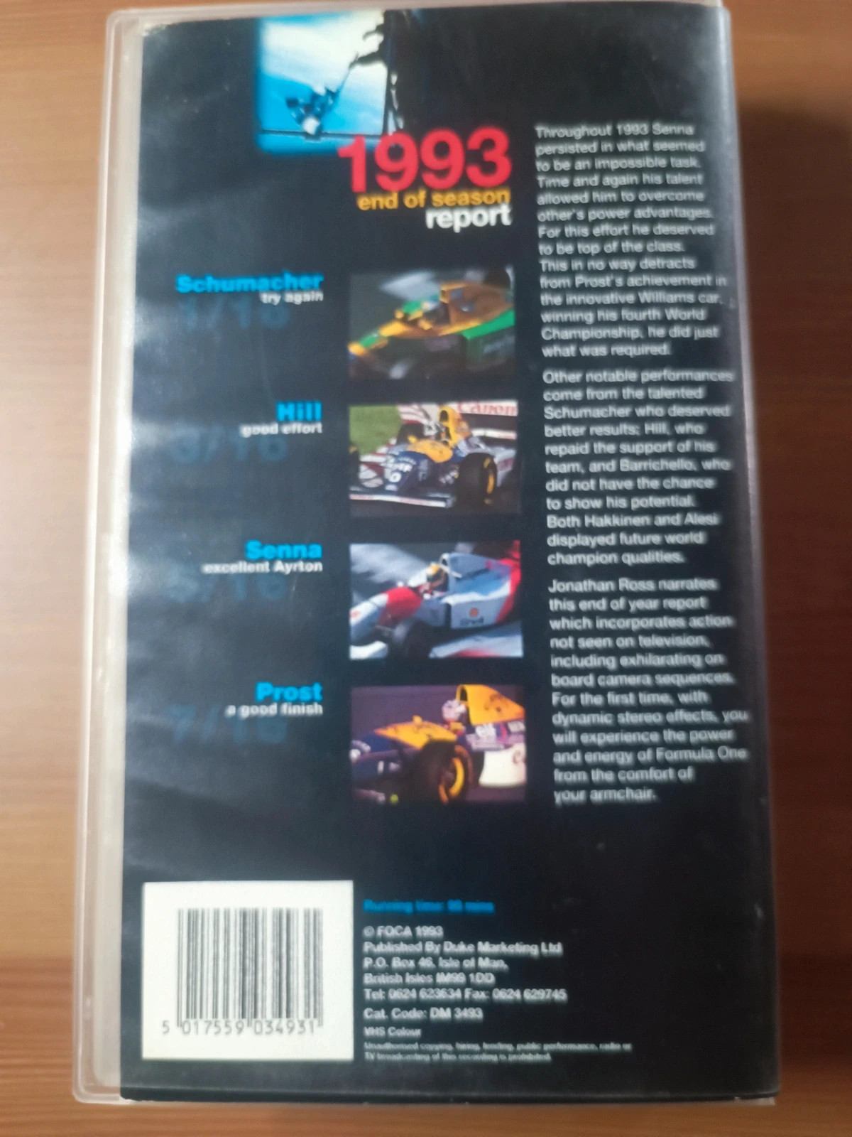 Vhs Senna fights back 93 2