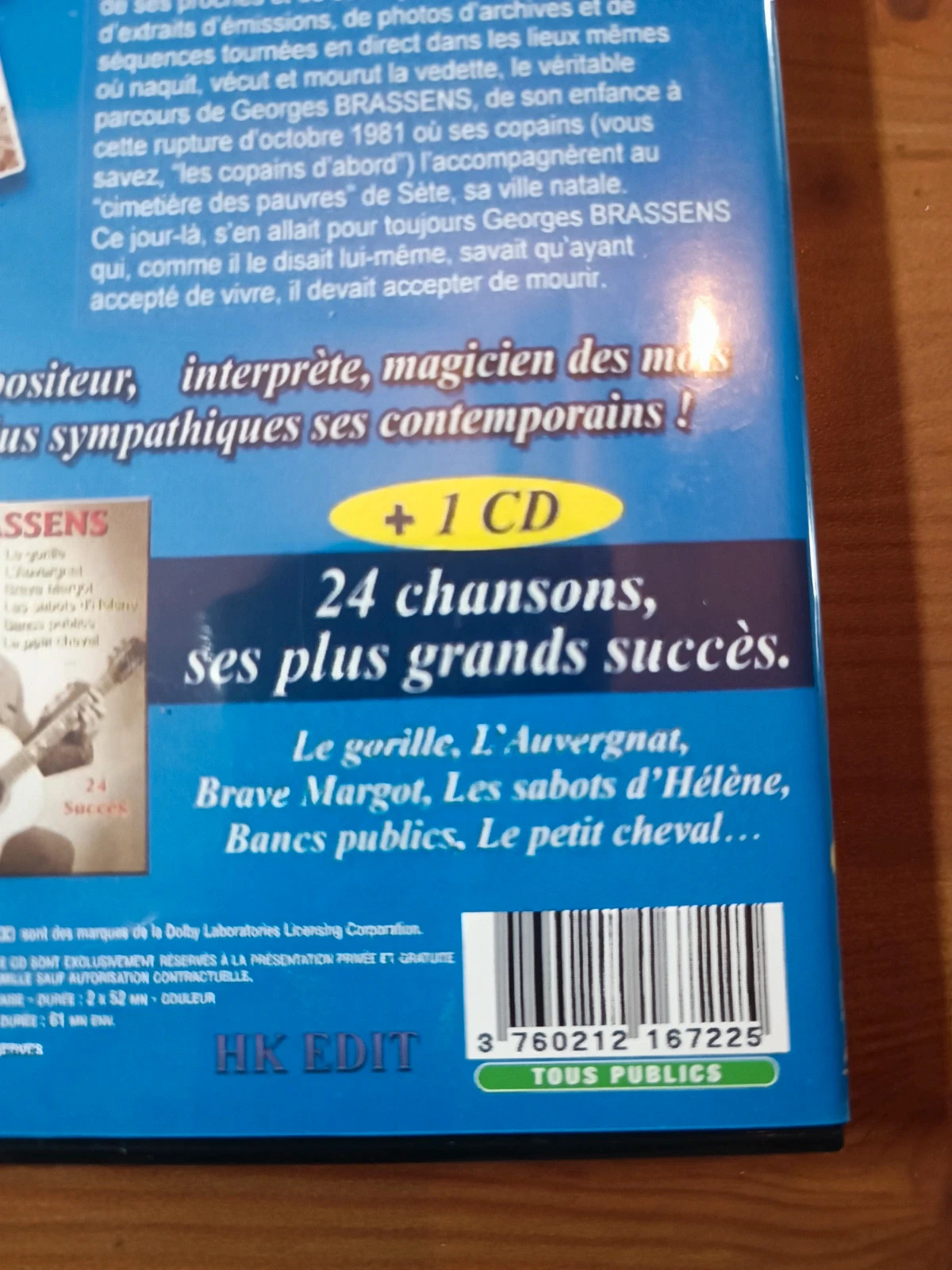 Dvd+cd audio Georges Brassens edition collector 5