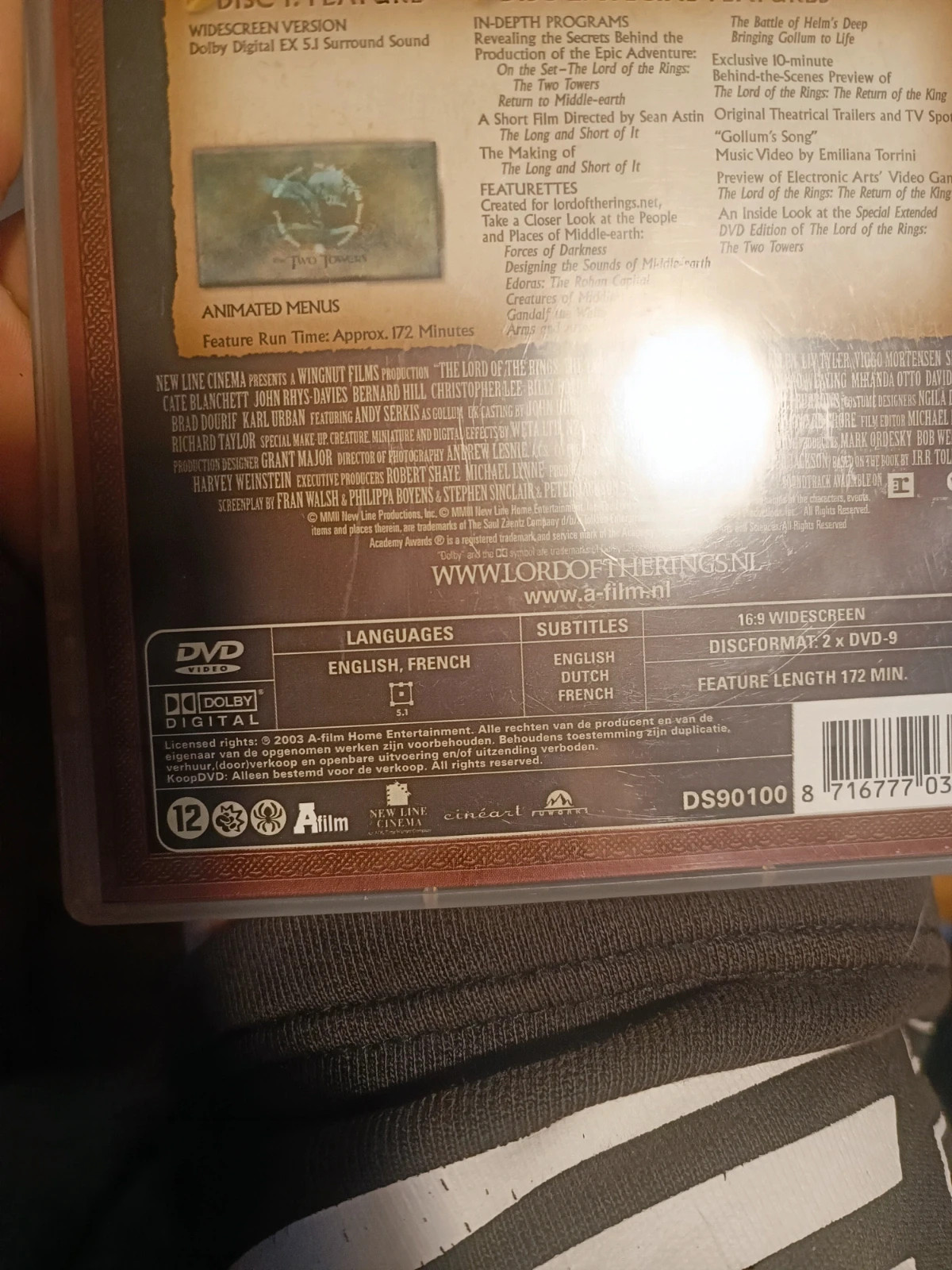 Dvd Le Seigneur des Anneaux les deux tours edition prestige 3