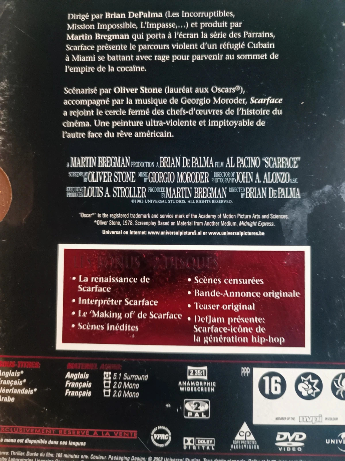 Dvd Scarface edition special 3