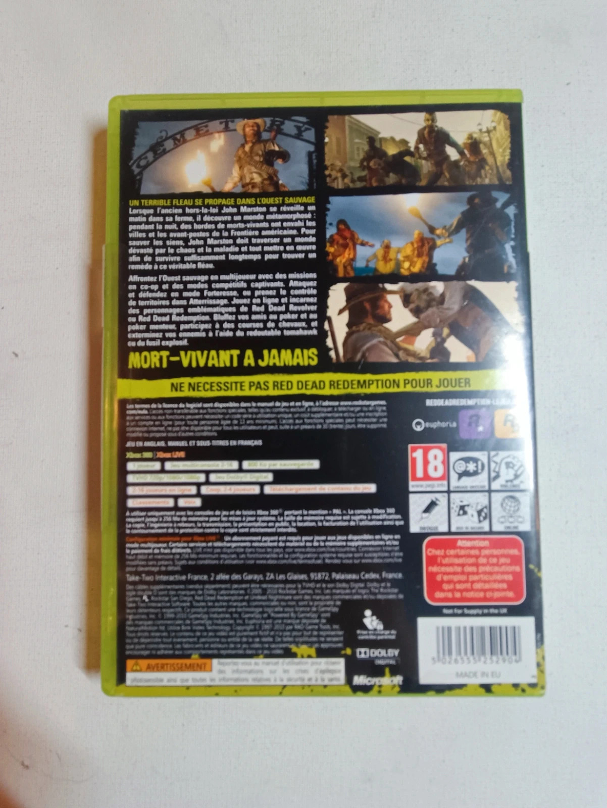 Jeu Red Dead Redemption pour Xbox 360 complet 2