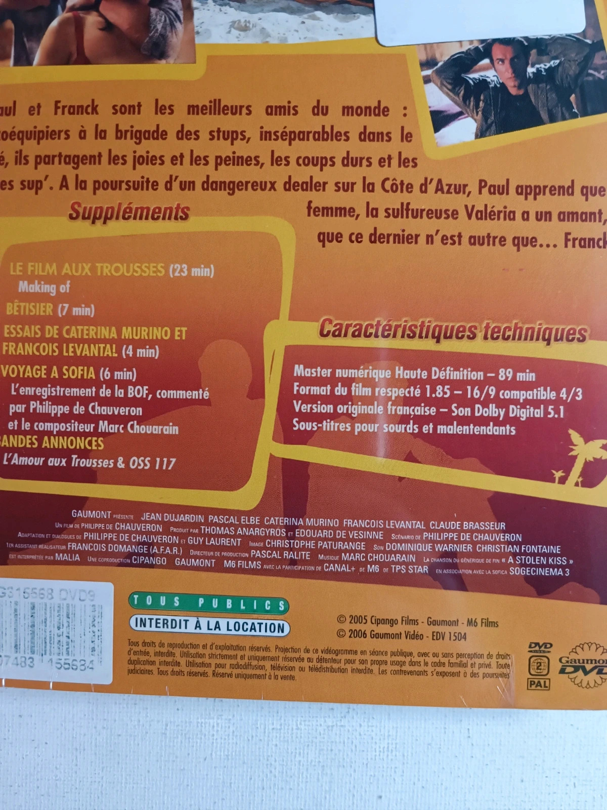 Dvd L'amour aux trousses sous blister 3