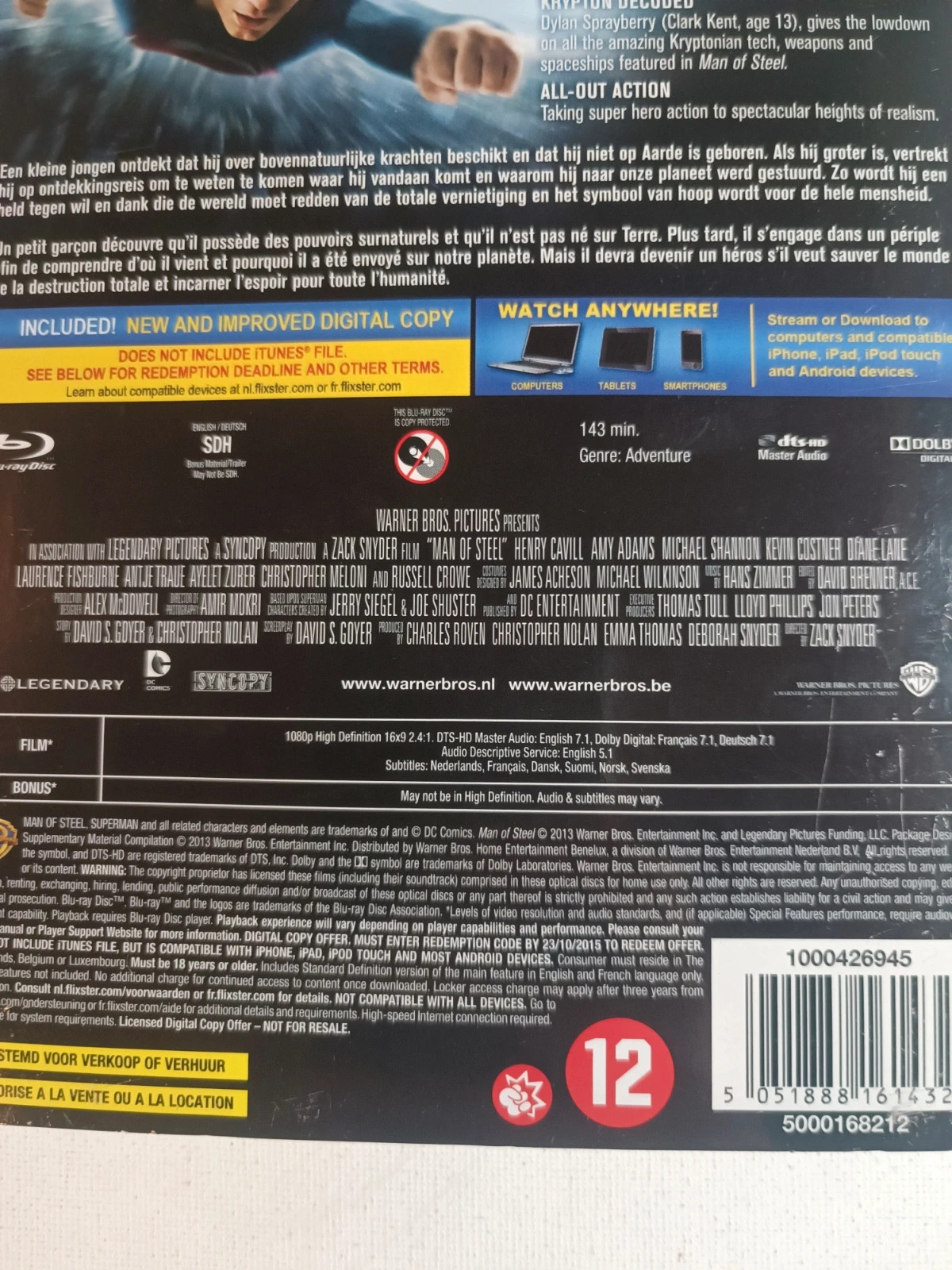 Blu-ray Superman man of steel 3