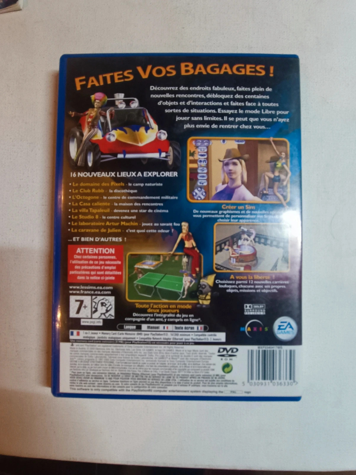 Jeu Les Sims permis de sortir pour PS2 complet 2