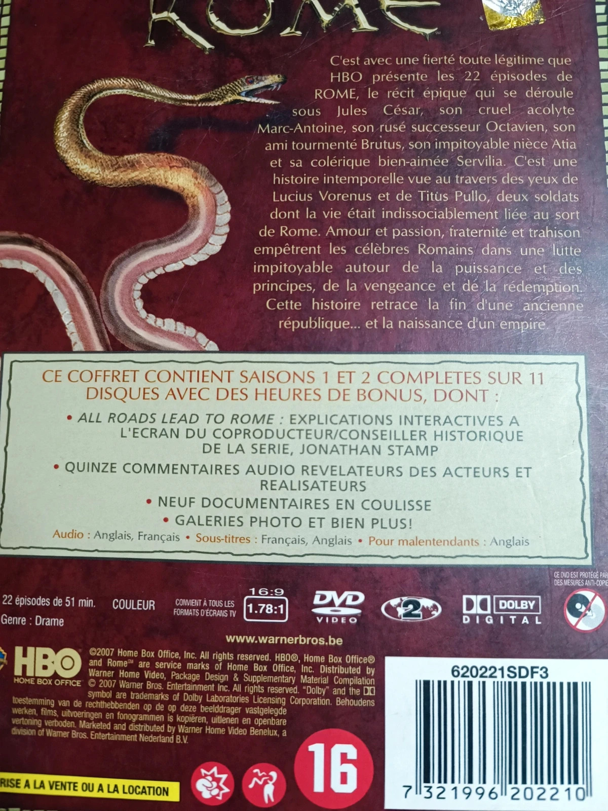 Coffret Dvd série Rome La collection complète 3
