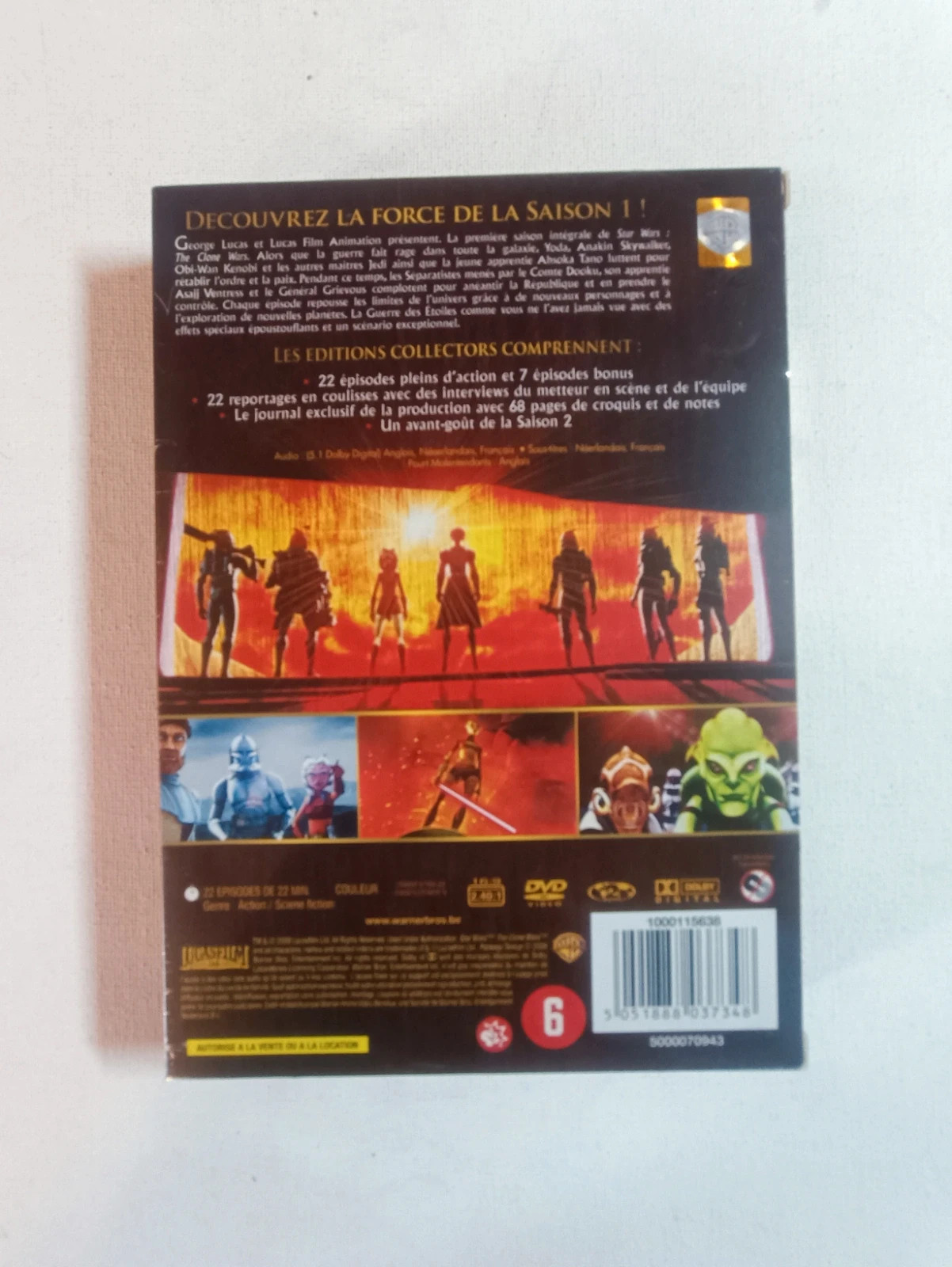 Coffret Dvd Star Wars The Clone Wars Saison 1 3