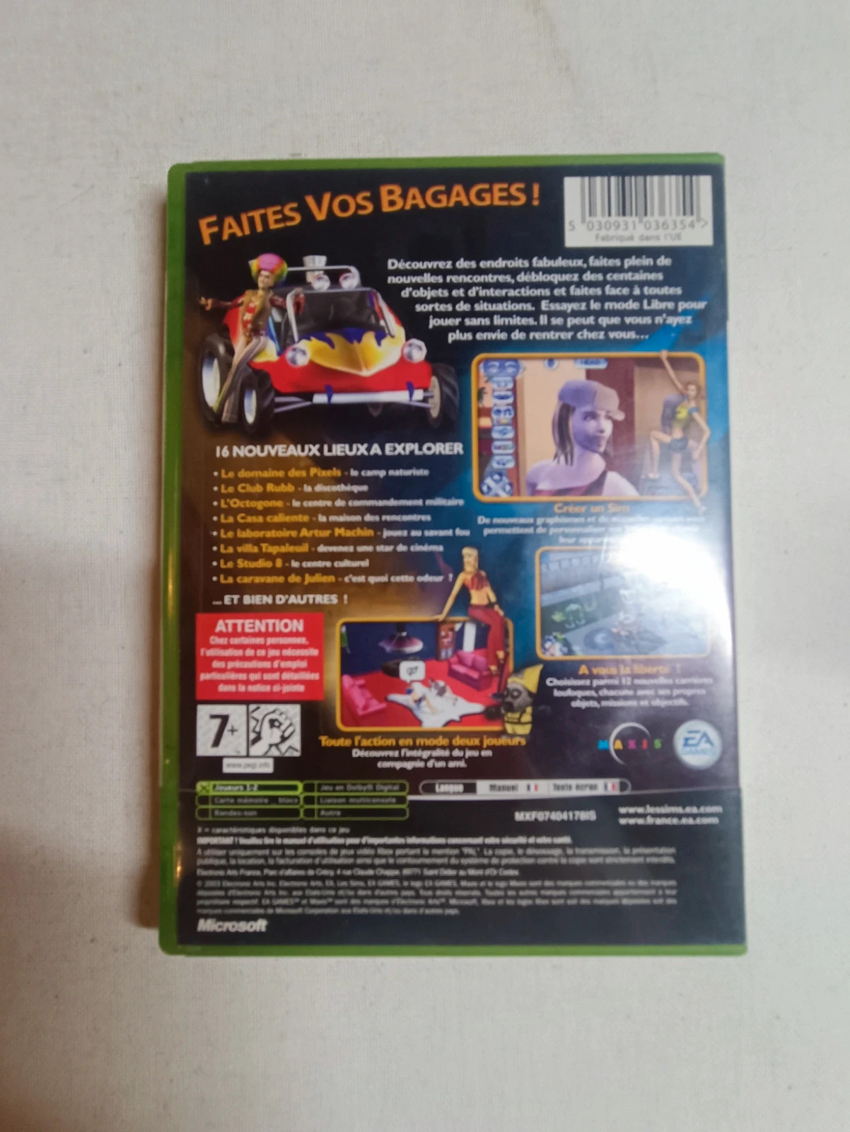 Jeu Les Sims Permis de Sortir pour Xbox complet 2