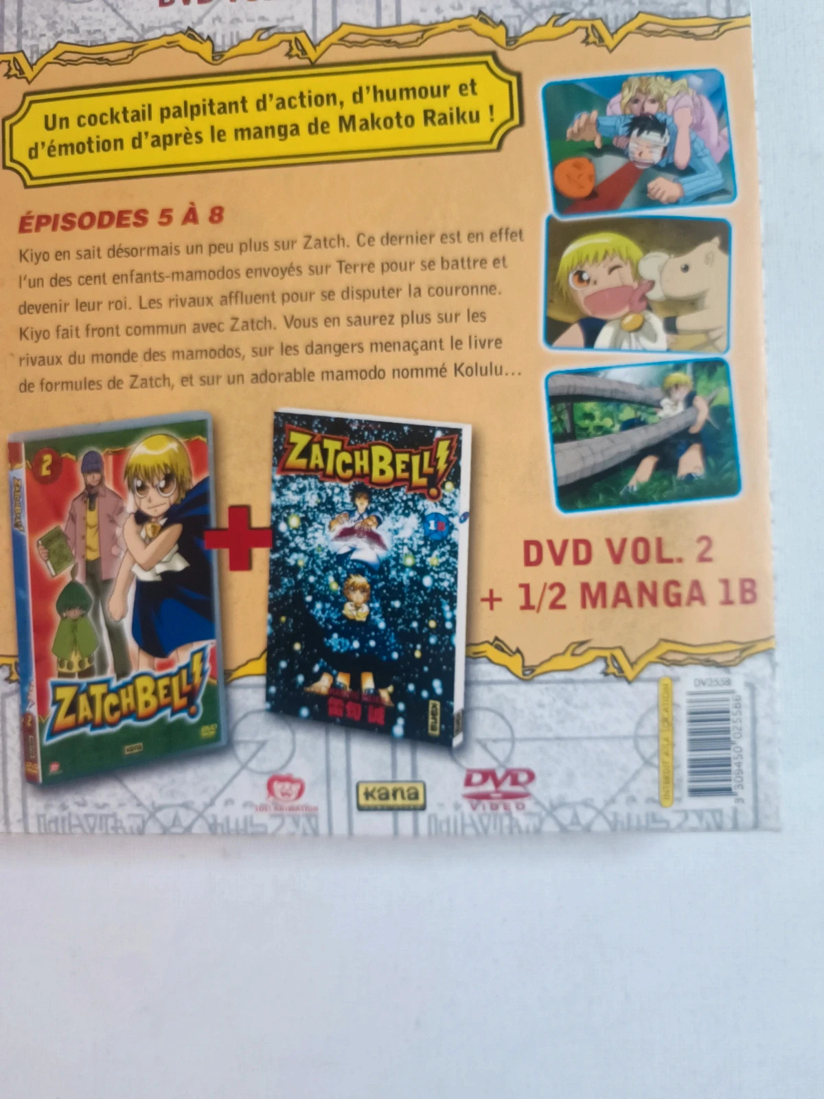 Dvd(sous blister )+Manga ZatchBell Collector 2 3