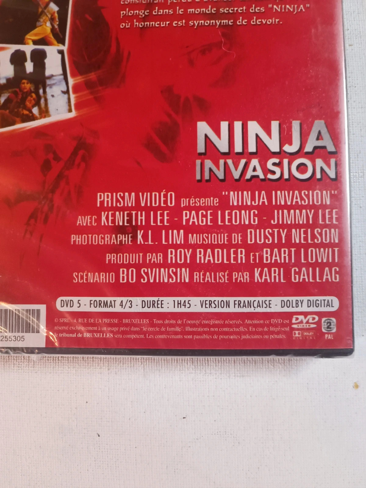 Dvd Ninja invasion les griffes du tigre sous blister 3