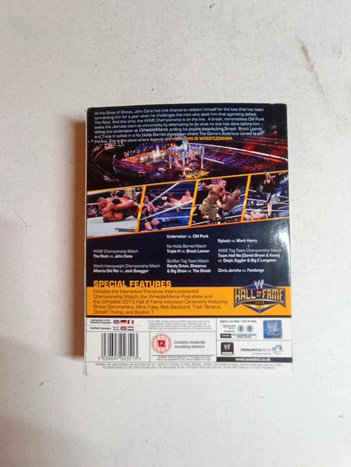 Coffret de 3 Dvd Wrestle Mania 29 + collier 3